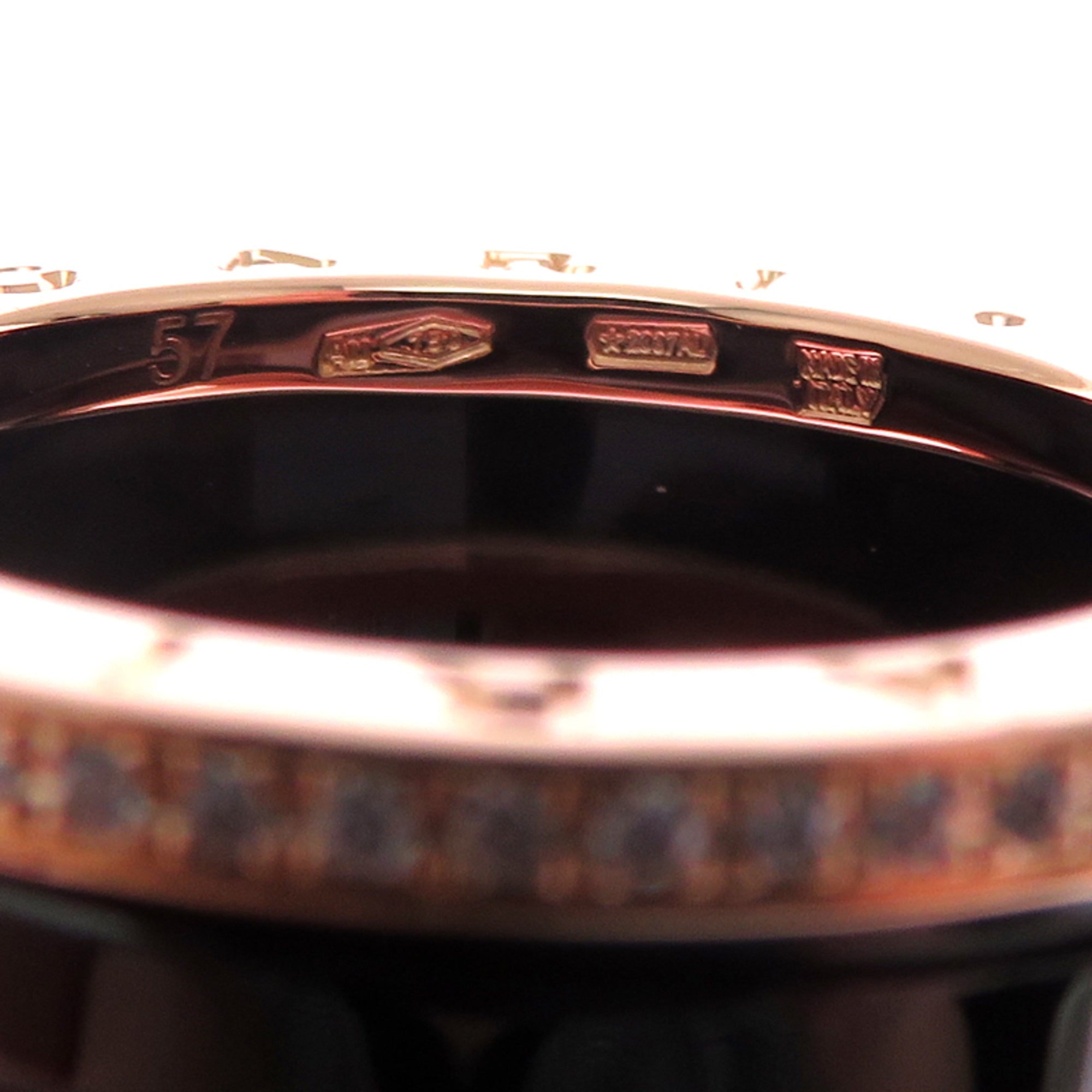 Bvlgari Pink Pink Gold (18K) Ceramic Band Ring (Pre-Owned)