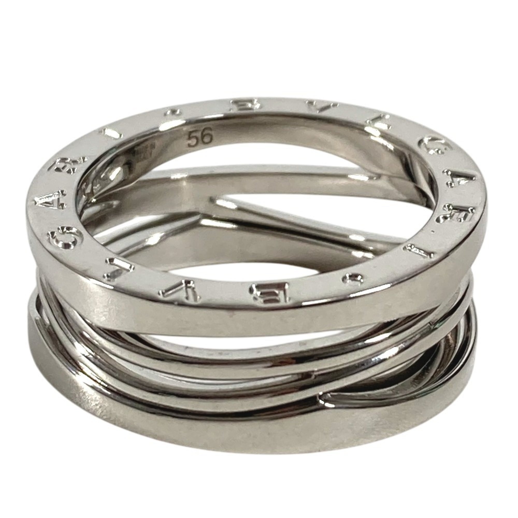 Bvlgari Silver White Gold (18K) Band Ring (Pre-Owned)