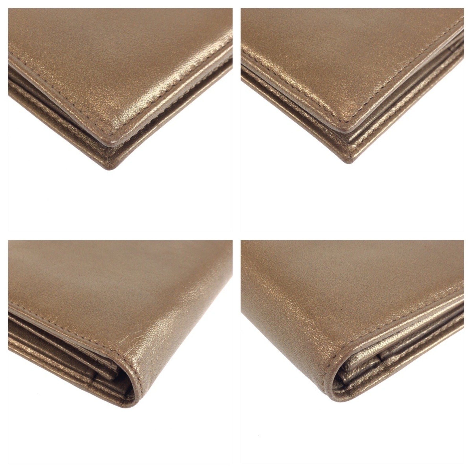 Loewe Bronze Leather Long Wallet (Bi-Fold) (Pre-Owned)