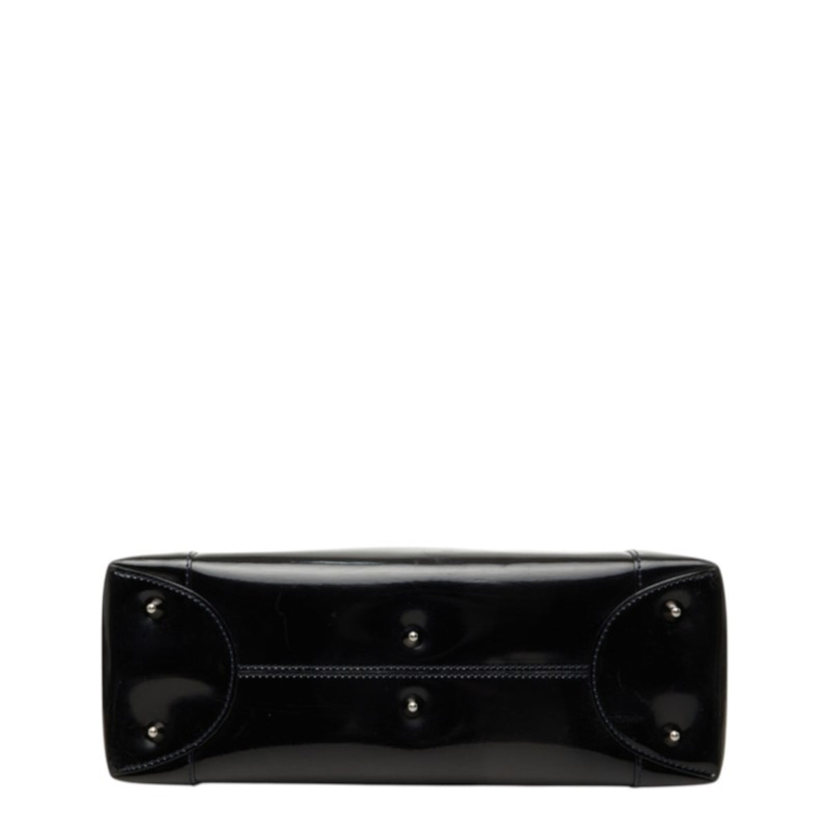 Christian Dior Navy Patent Leather Handbag Shoulder Bag (Pre-Owned)