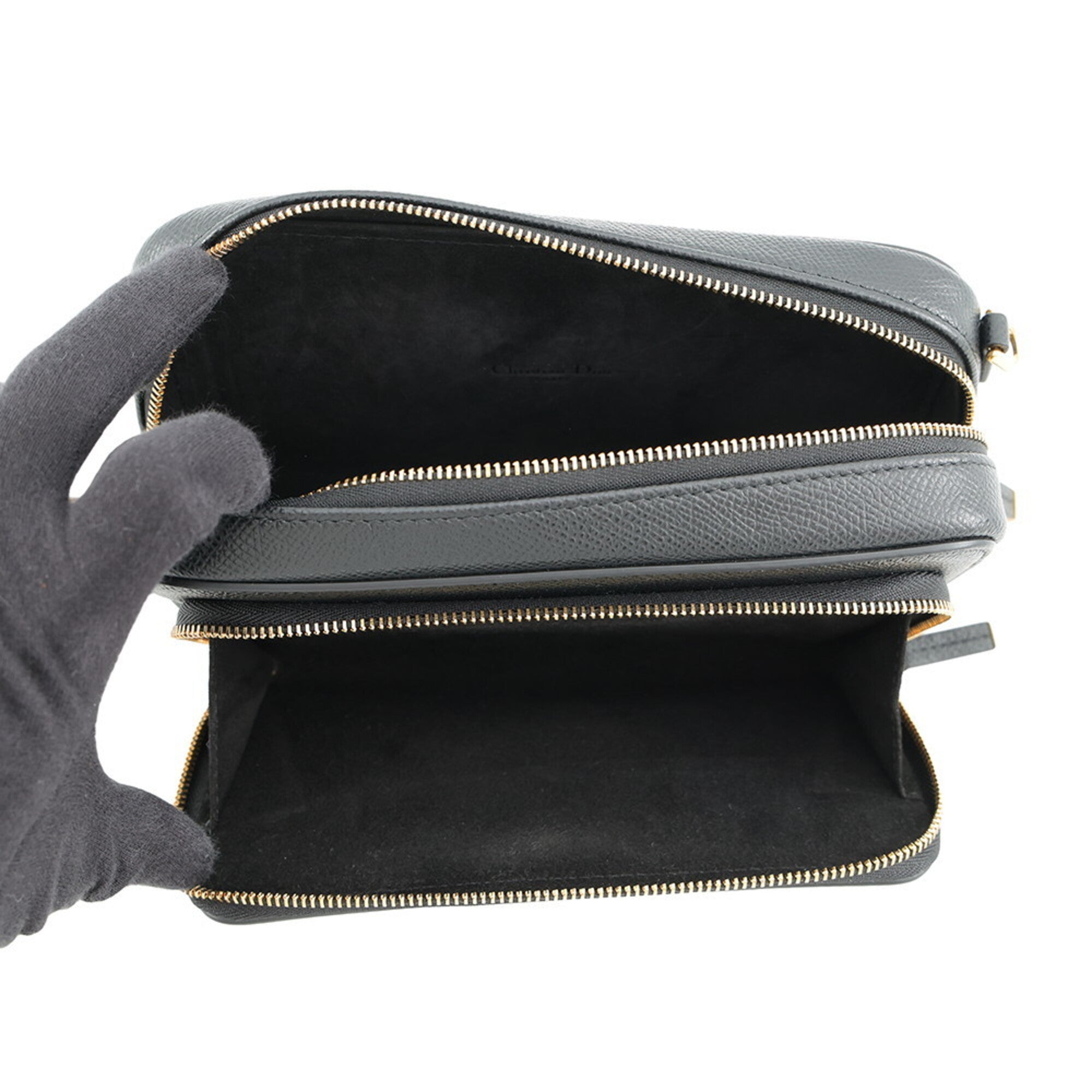 Christian Dior Black Leather Shoulder Bag (Pre-Owned)