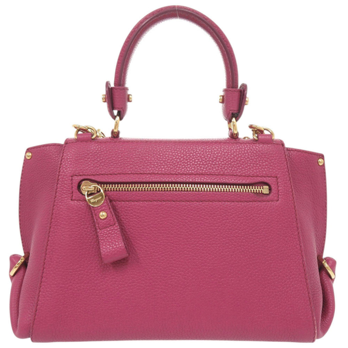 Salvatore Ferragamo Pink Leather Handbag Shoulder Bag (Pre-Owned)