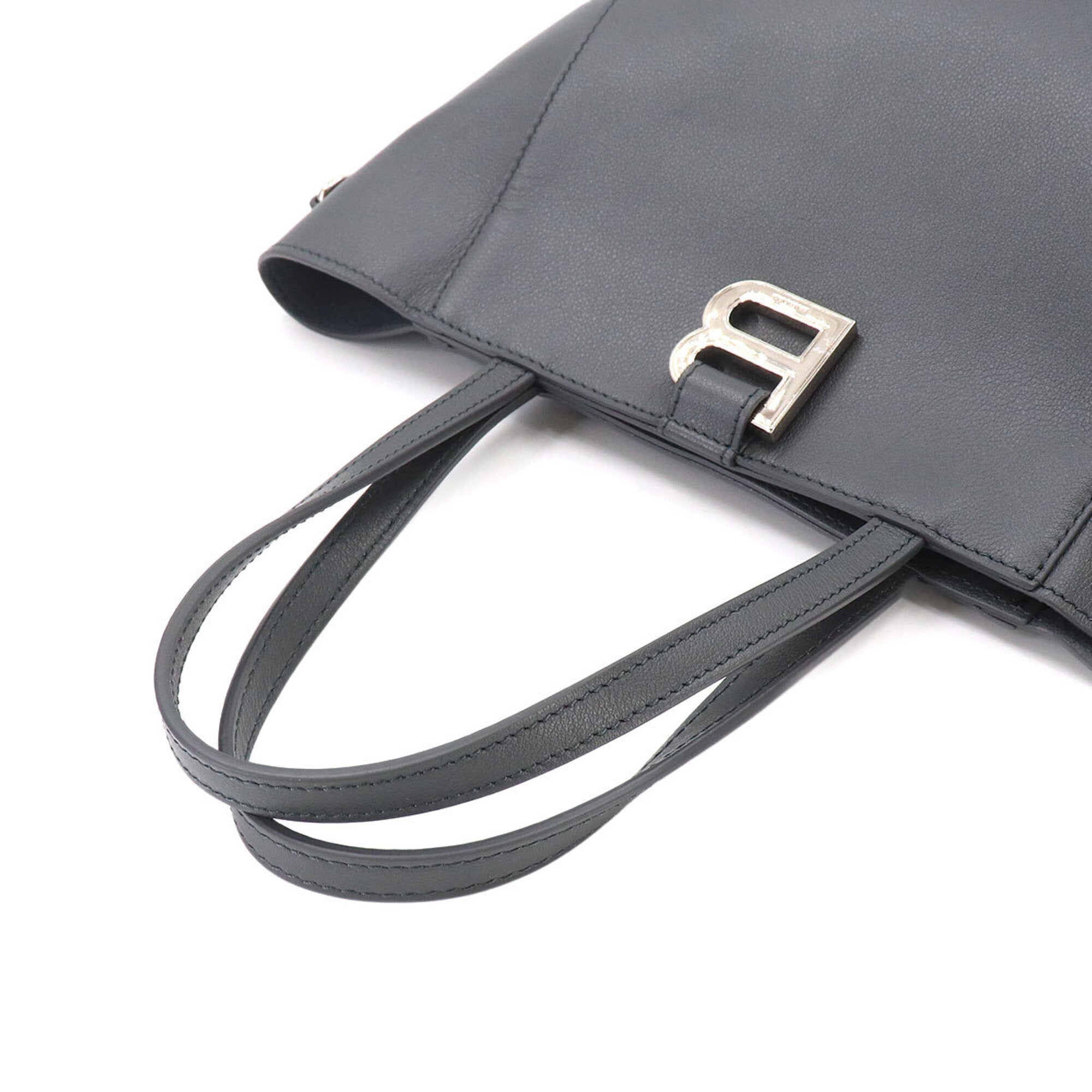 Balenciaga Gray Leather Handbag Tote Bag (Pre-Owned)