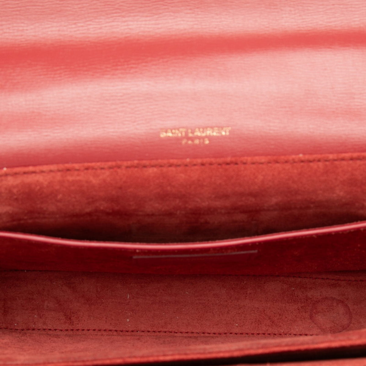 Saint Laurent Red Color Leather Shoulder Bag (Pre-Owned)
