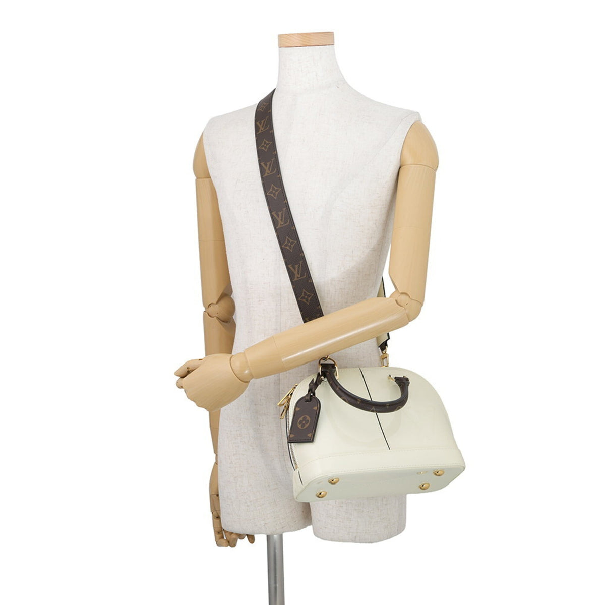 Louis Vuitton Blanc White Monogram Vernis Monogram Handbag Shoulder Bag (Pre-Owned)