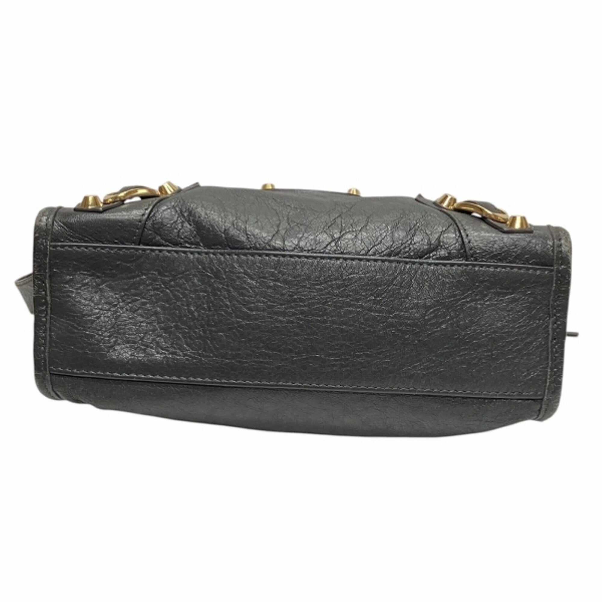 Balenciaga Gray Leather Handbag (Pre-Owned)