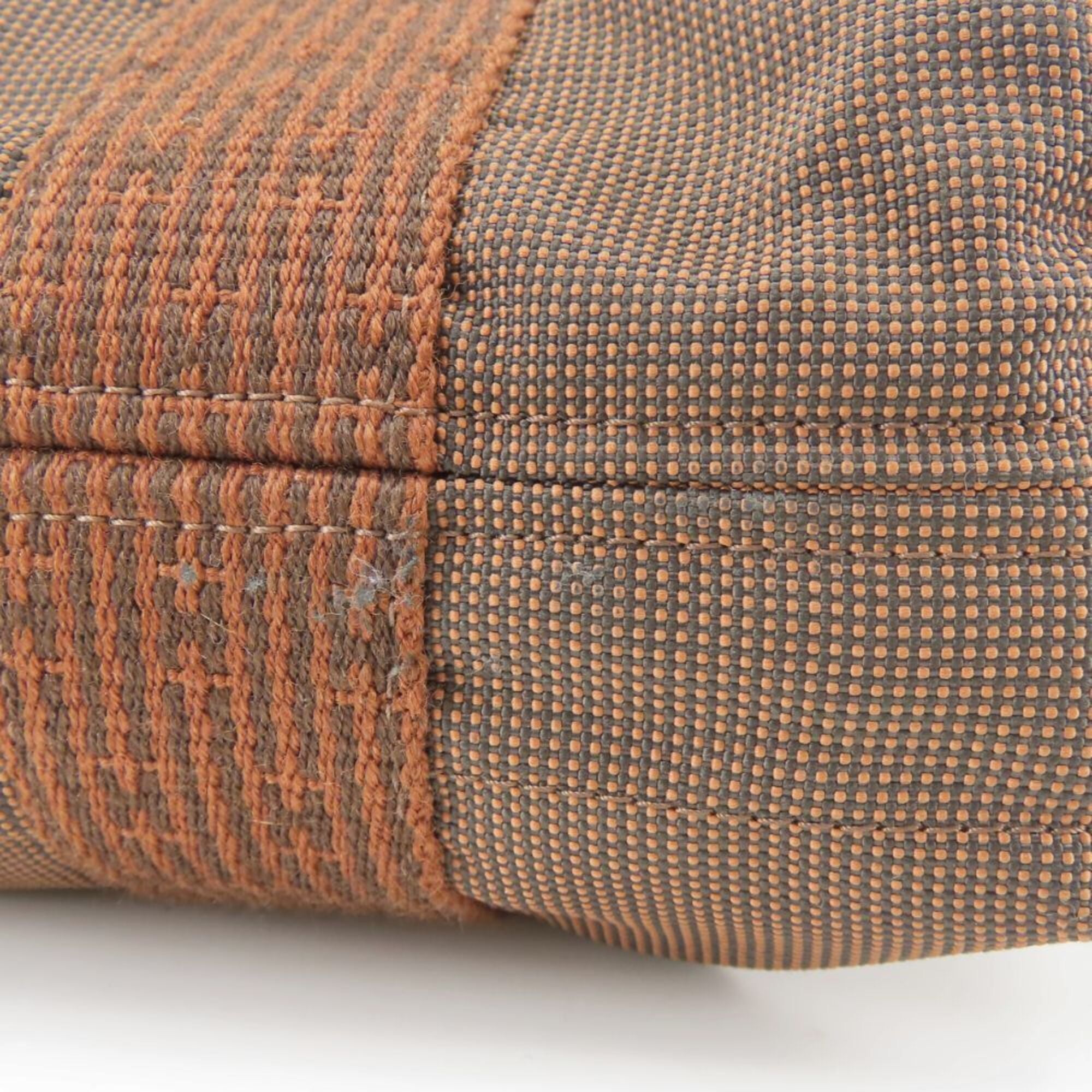 Hermes Brown Polyester Polyamide Tote Bag (Pre-Owned)
