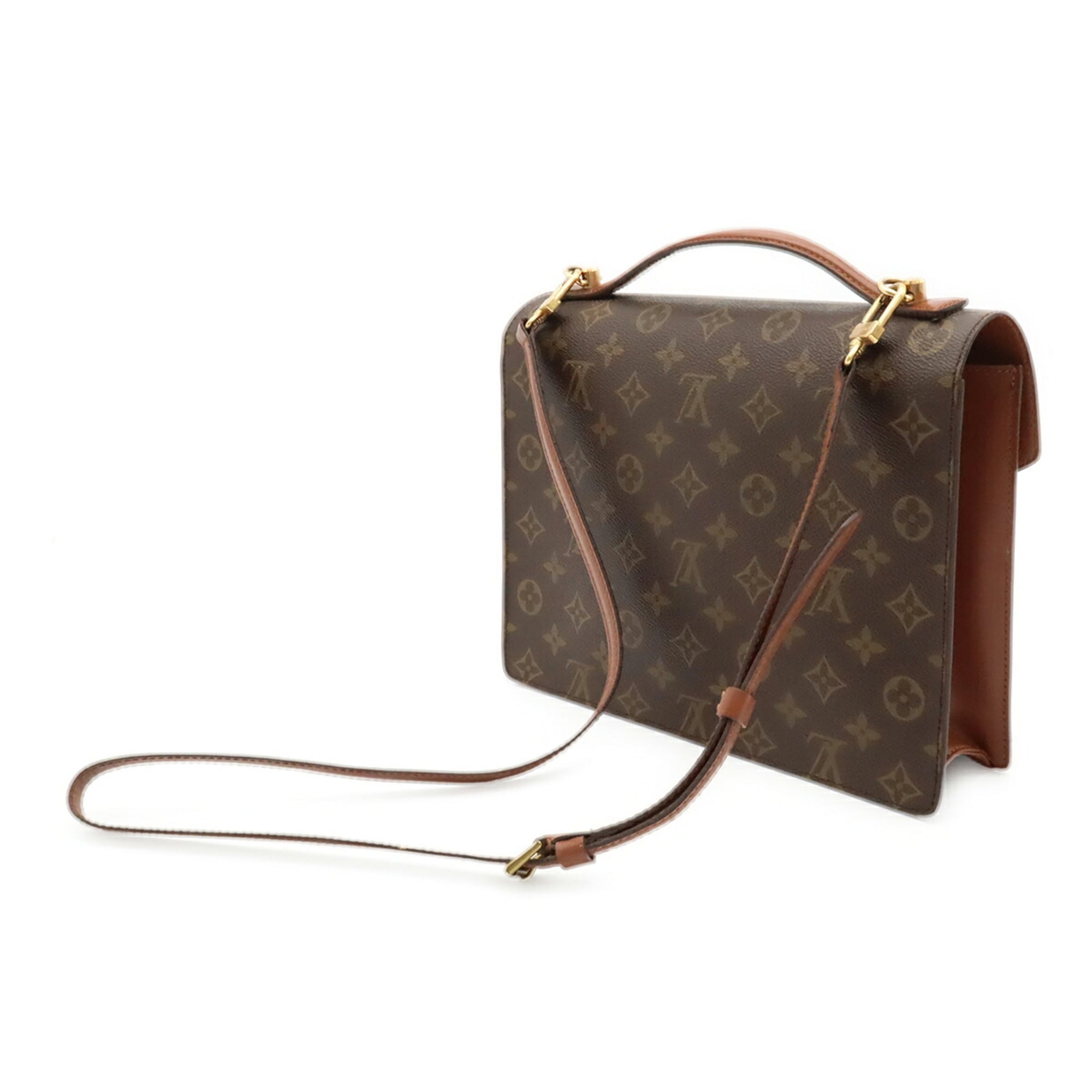 Louis Vuitton Brown Galle Monogram Monogram Handbag Shoulder Bag (Pre-Owned)