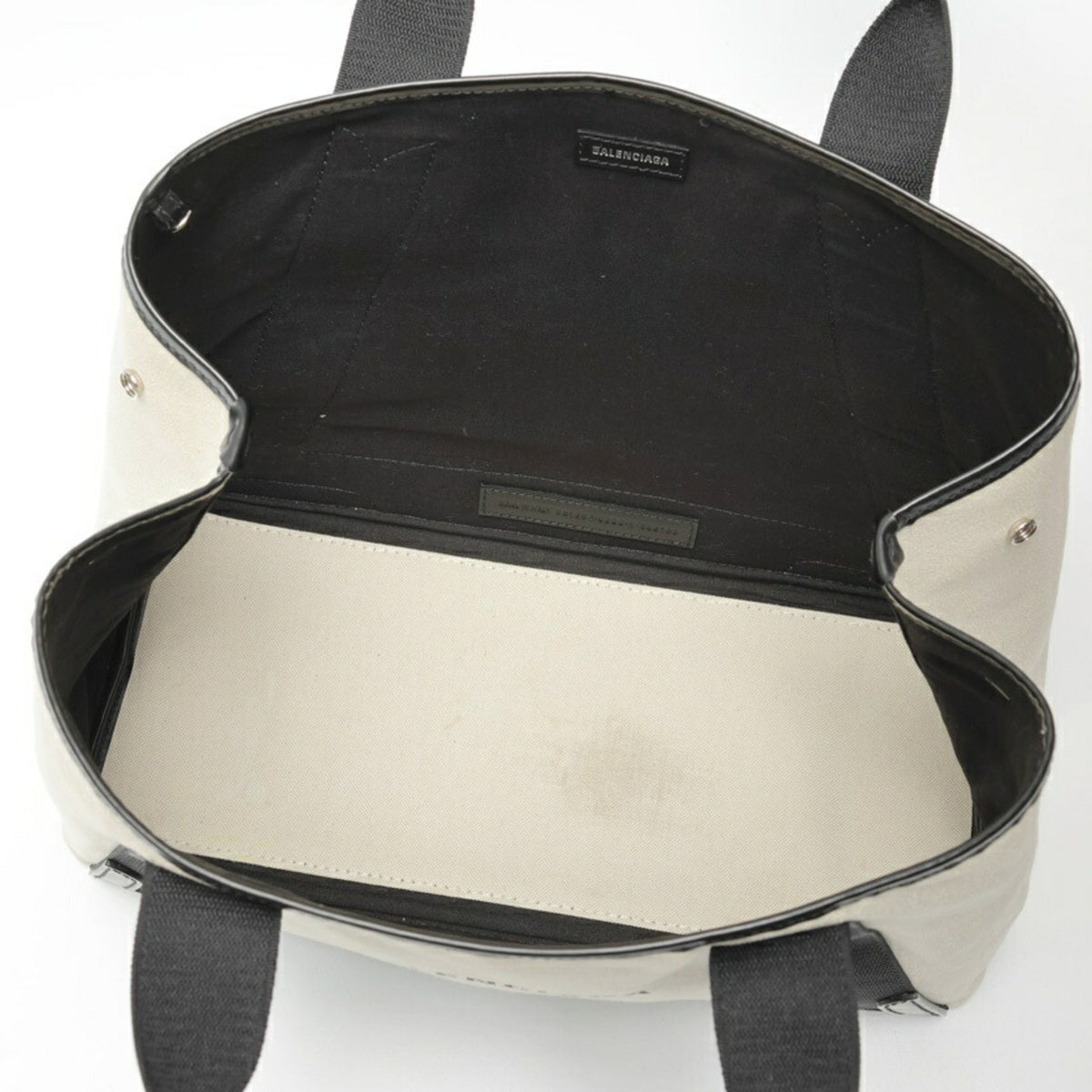 Balenciaga Black Canvas Leather Tote Bag (Pre-Owned)