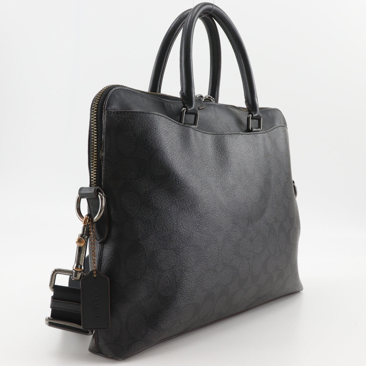 Coach Black Pvc Leather Briefcase (Pre-Owned)