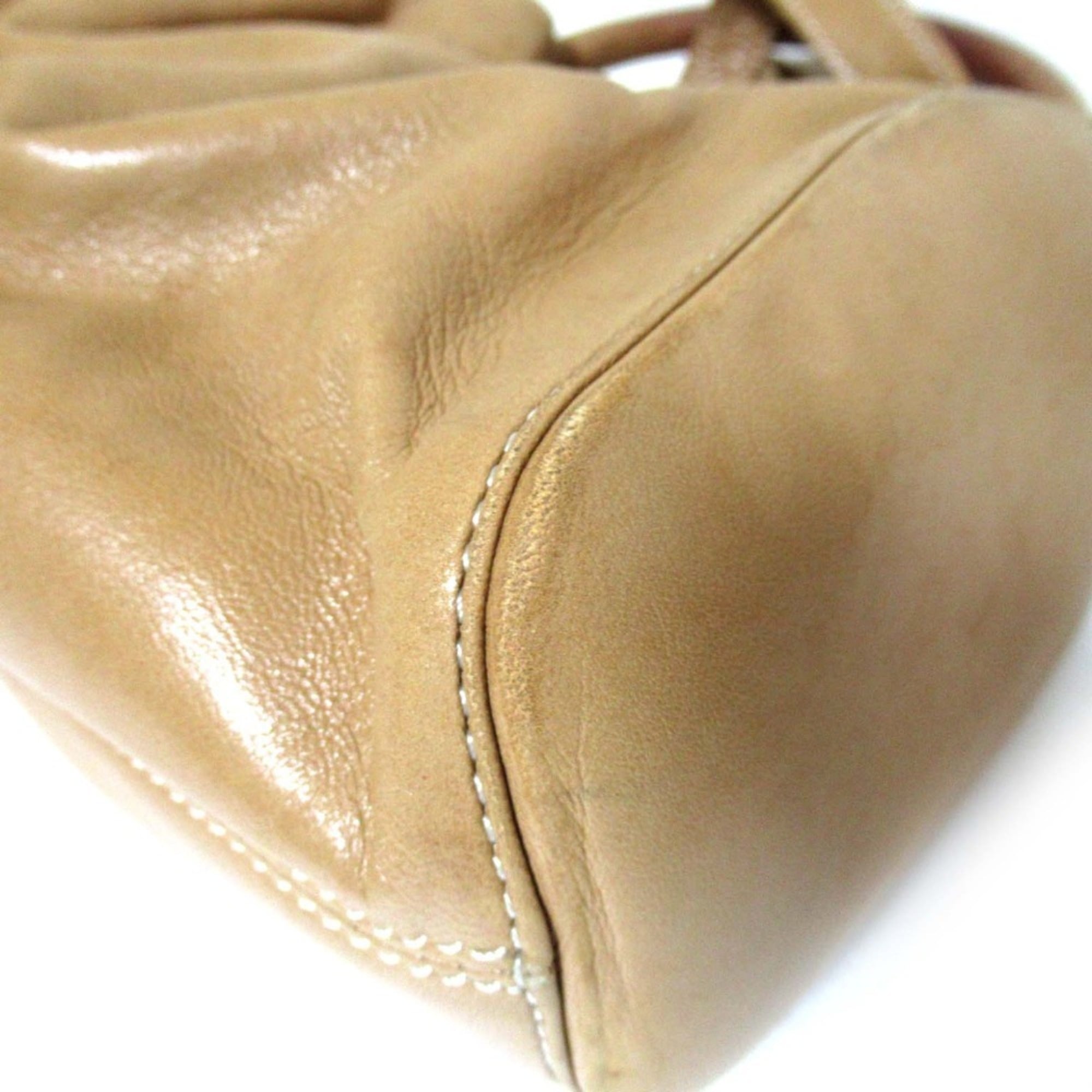 Loewe Beige Nappa Leather Leather Handbag Shoulder Bag (Pre-Owned)