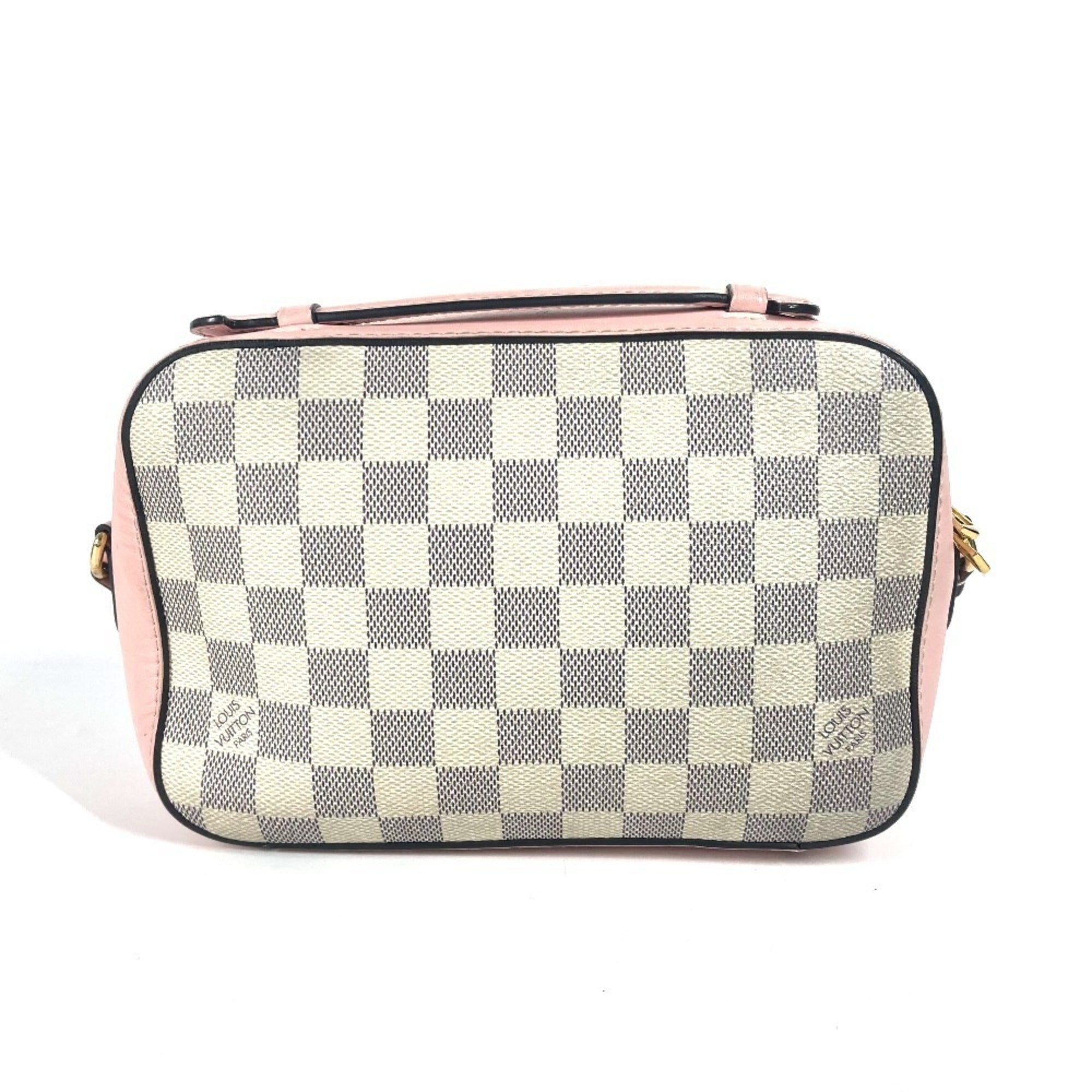 Louis Vuitton Pink White Damier Azur Pochette Shoulder Bag (Pre-Owned)