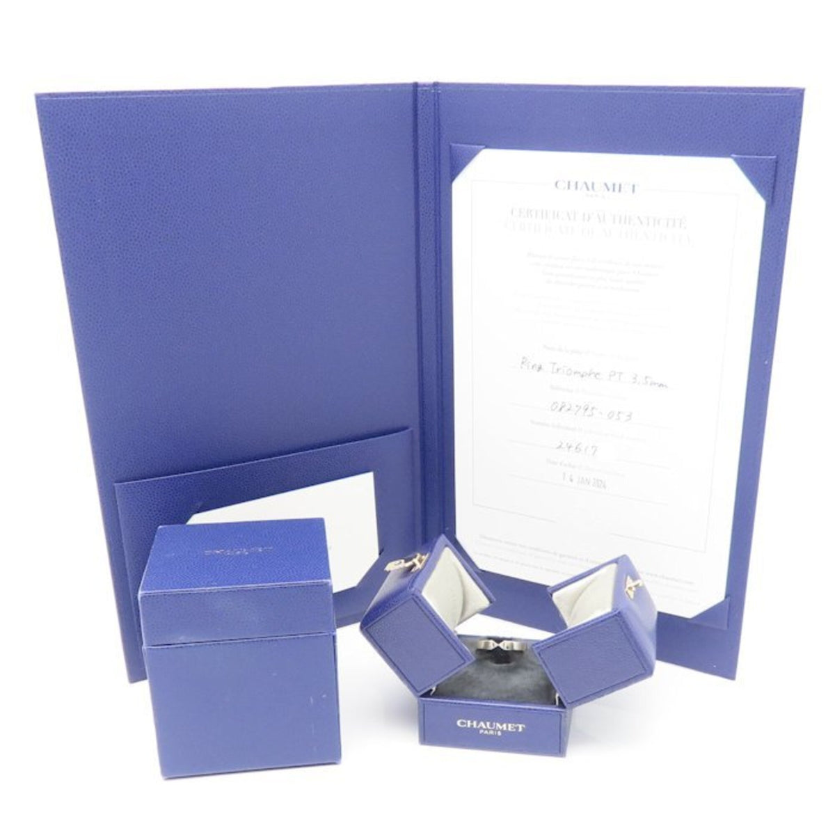 Chaumet Silver Platinum 950 Wedding Ring (Pre-Owned)