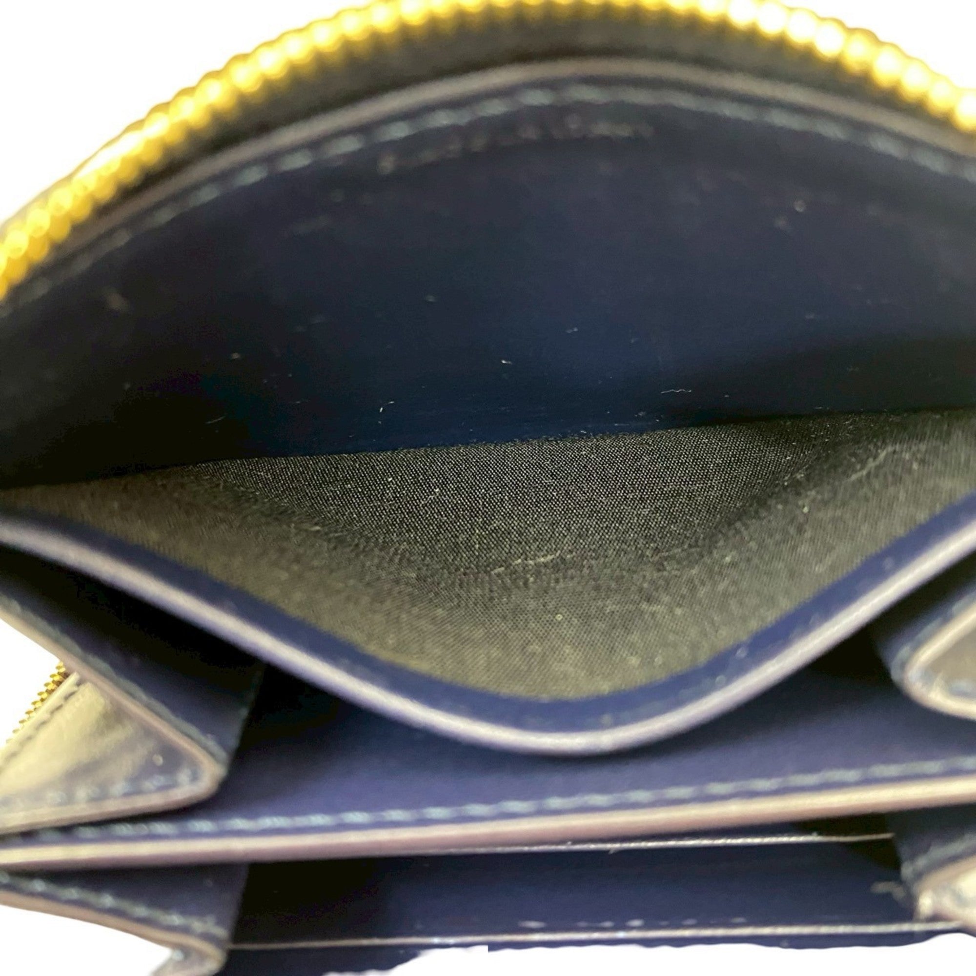 Celine Navy Leather Wallet (Bi-Fold) (Pre-Owned)