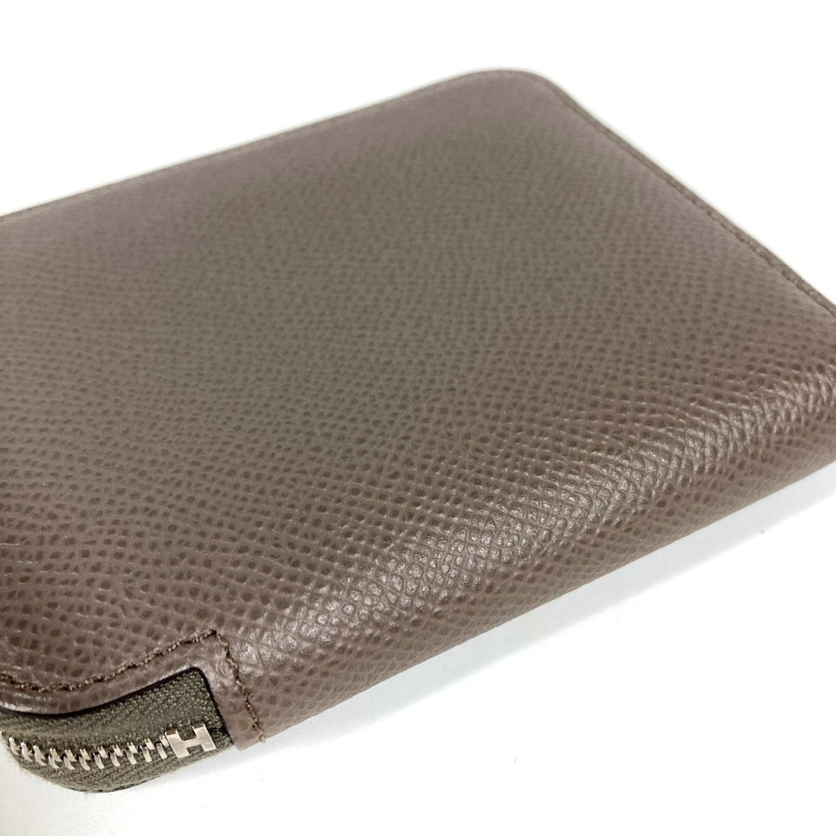 Hermes Gray Epsom Leather Coin Purse/Coin Case (Pre-Owned)