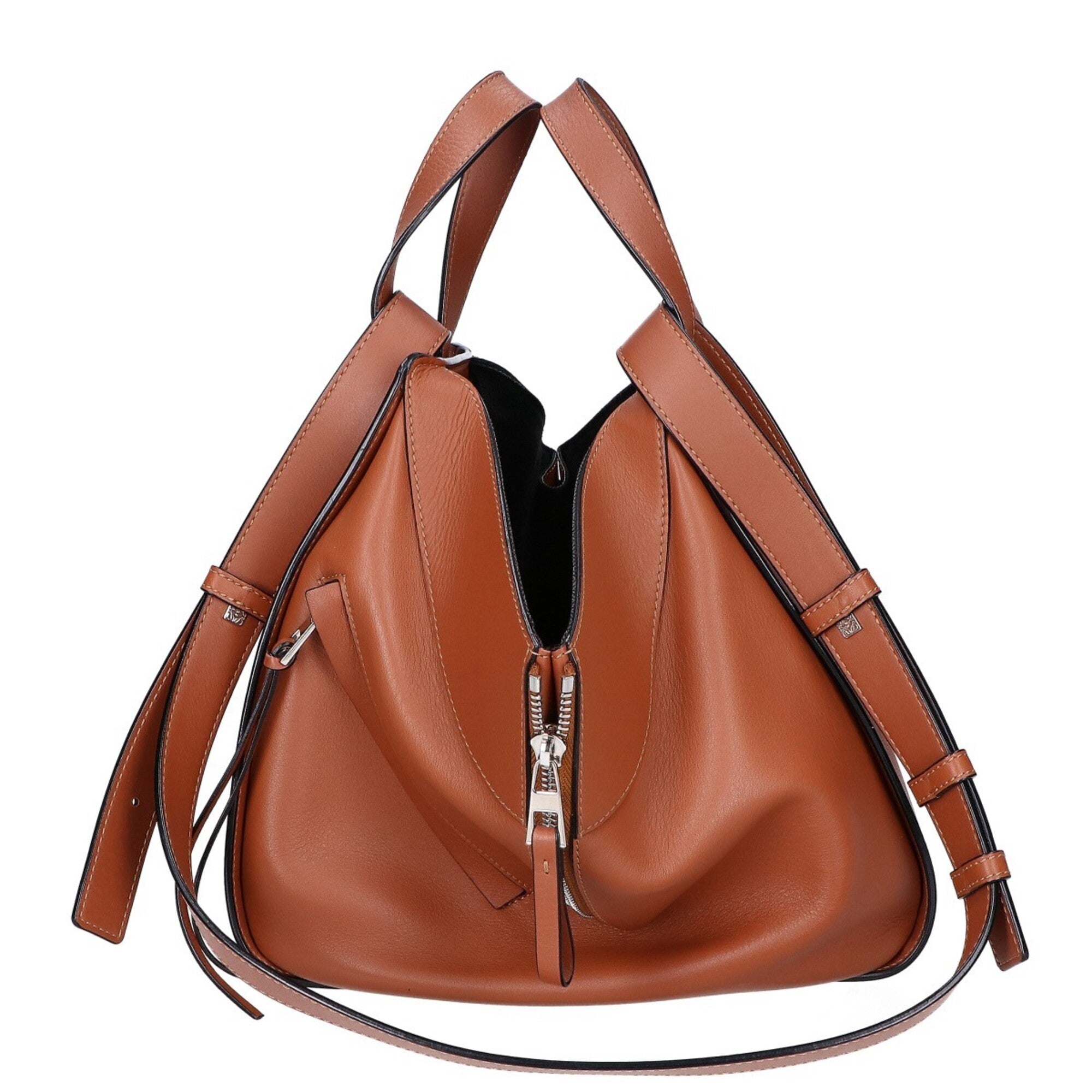 Loewe Brown Leather Handbag Shoulder Bag (Pre-Owned)
