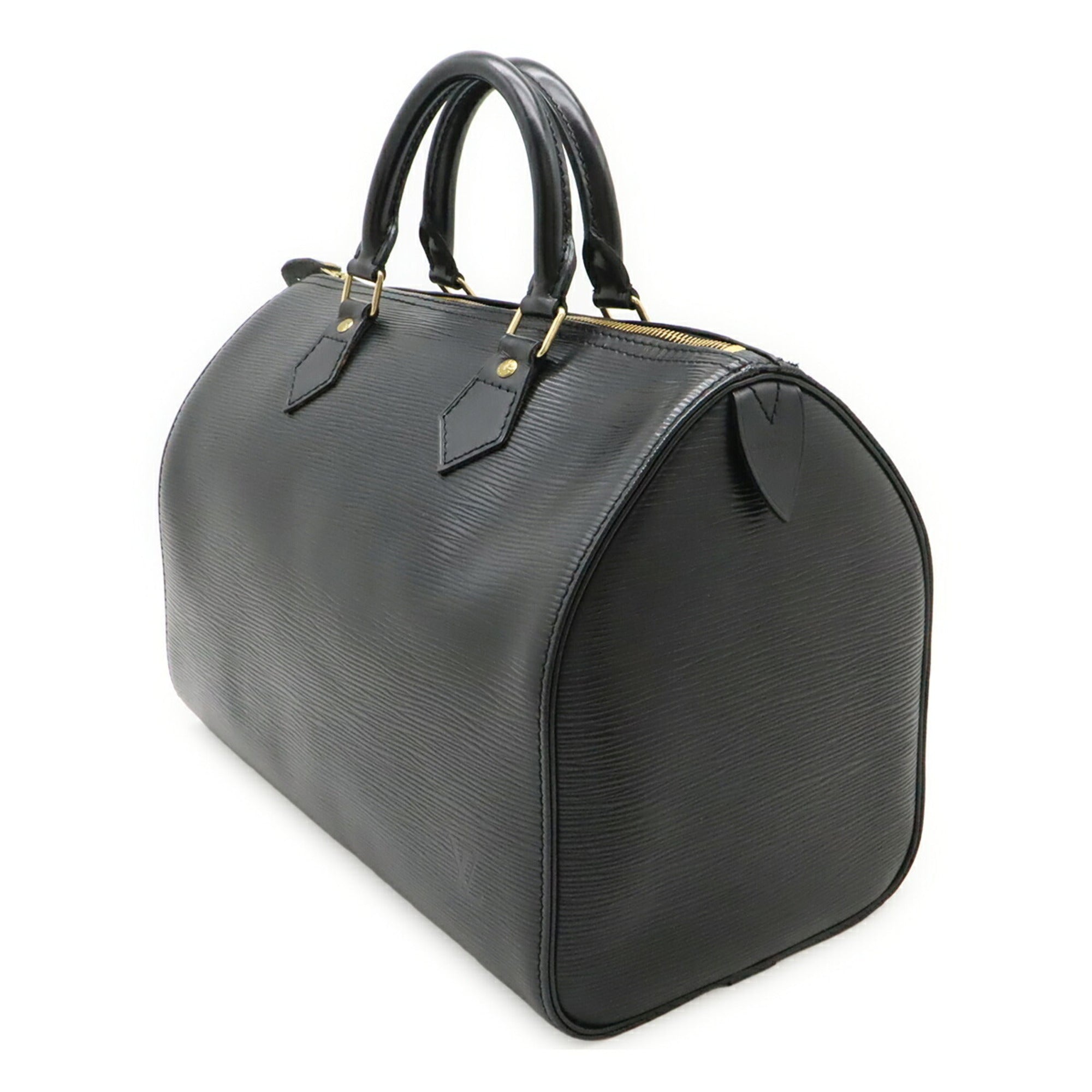 Louis Vuitton Black Noir Epi Leather Boston Bag Handbag (Pre-Owned)