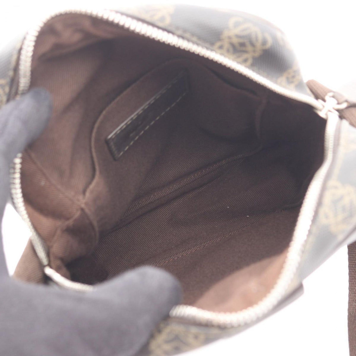Loewe Brown Coated Canvas Pvc Leather Handbag Shoulder Bag (Pre-Owned)