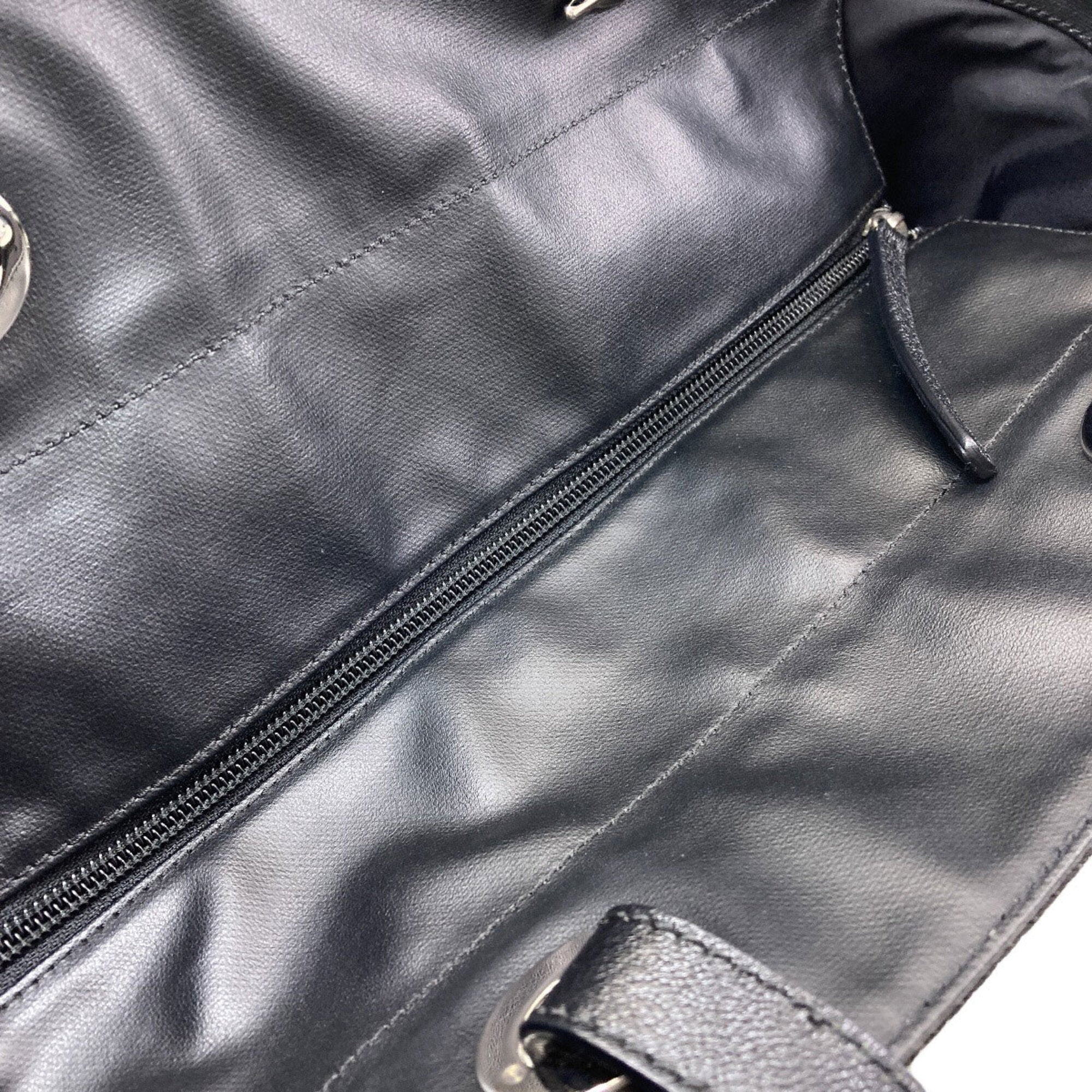 Chanel Black Coated Canvas Tote Bag (Pre-Owned)