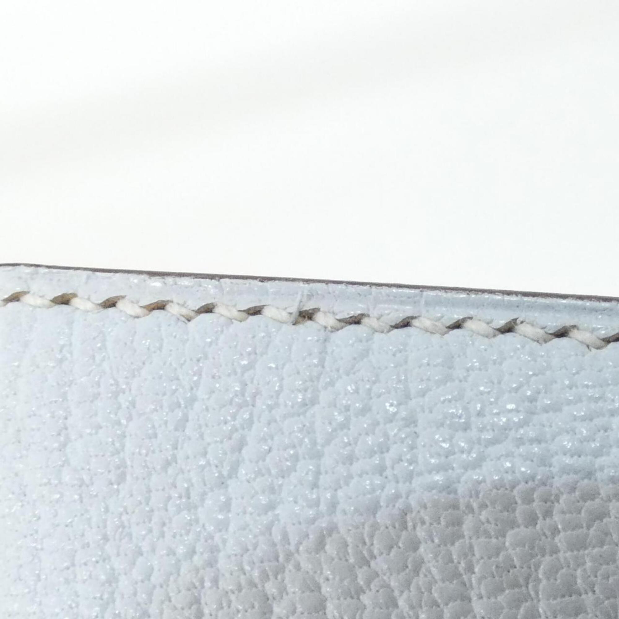 Hermes Blue Light Blue Chevre Leather Long Wallet (Bi-Fold) (Pre-Owned)