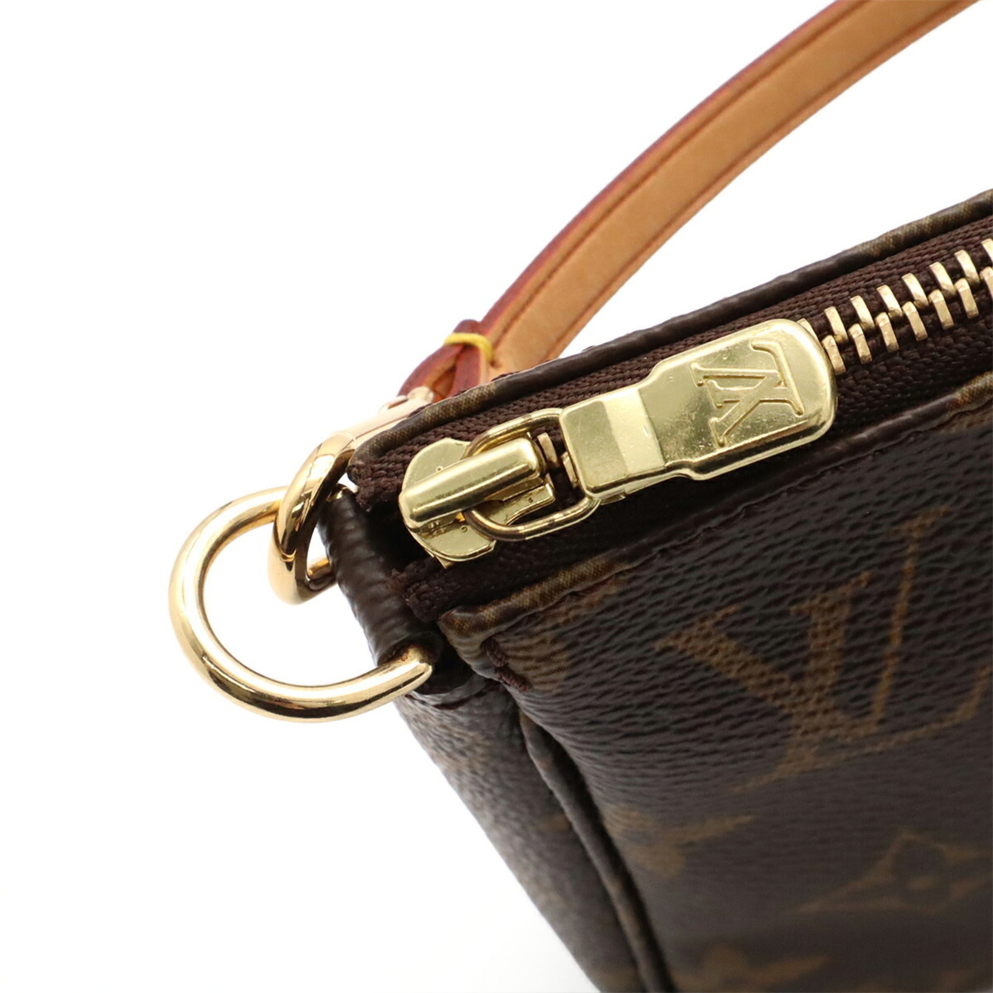 Louis Vuitton Brown Monogram Canvas Handbag Pochette Pouch (Pre-Owned)