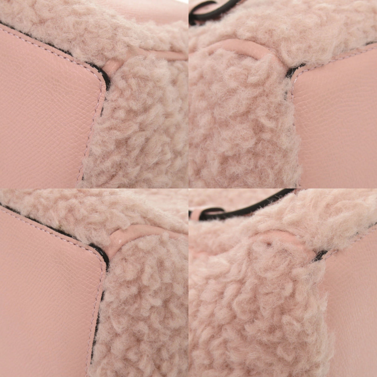 Valextra Pink Leather Wool Handbag (Pre-Owned)
