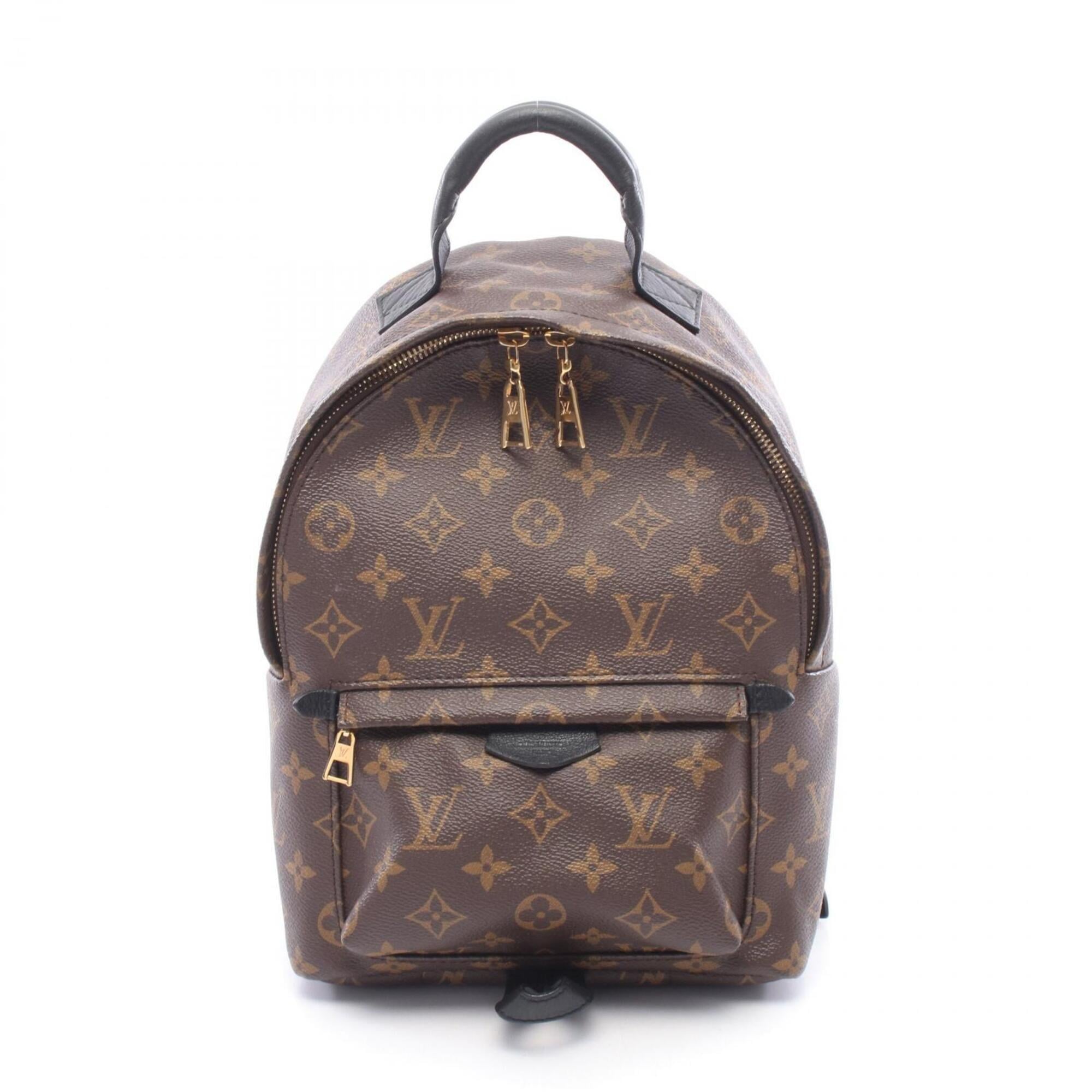 Louis Vuitton Black Brown Pvc Leather Backpack Handbag (Pre-Owned)
