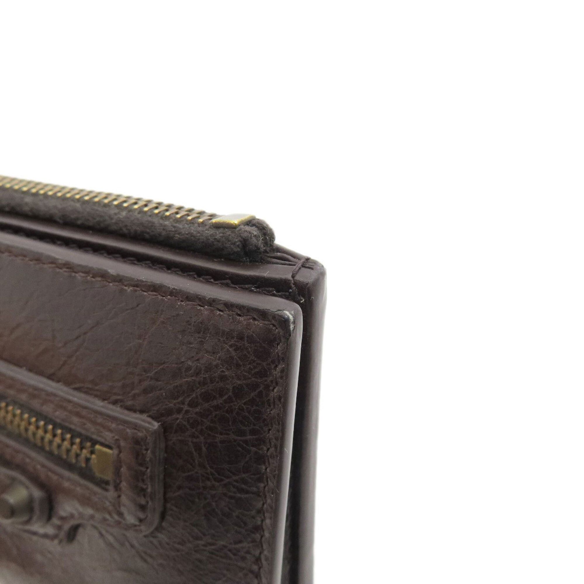 Balenciaga Dark Brown Leather Wallet (Bi-Fold) (Pre-Owned)