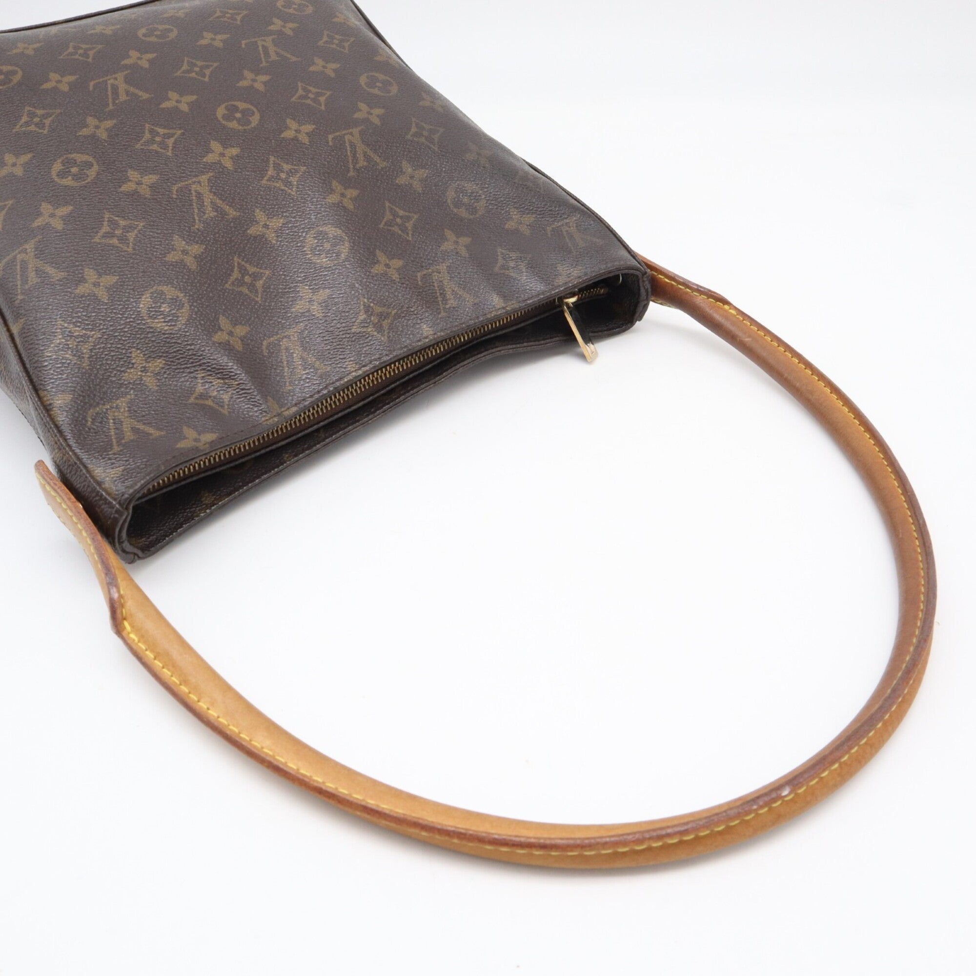 Louis Vuitton Beige Brown Galle Monogram Coated Canvas Leather Handbag (Pre-Owned)