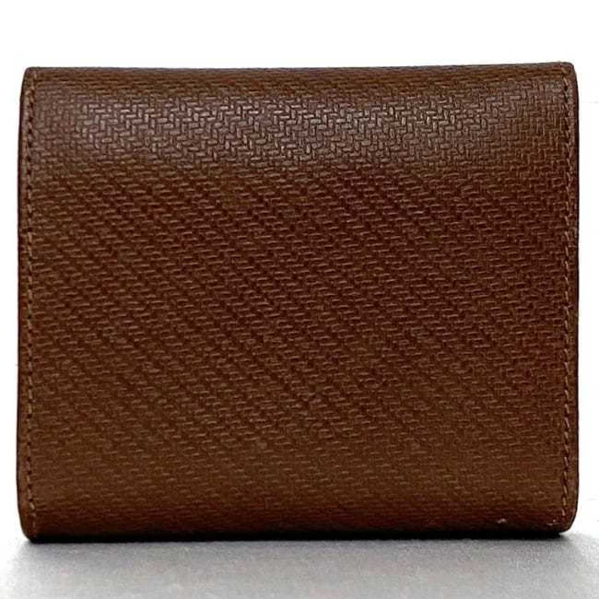 Salvatore Ferragamo Brown Leather Coin Purse/Coin Case (Pre-Owned)