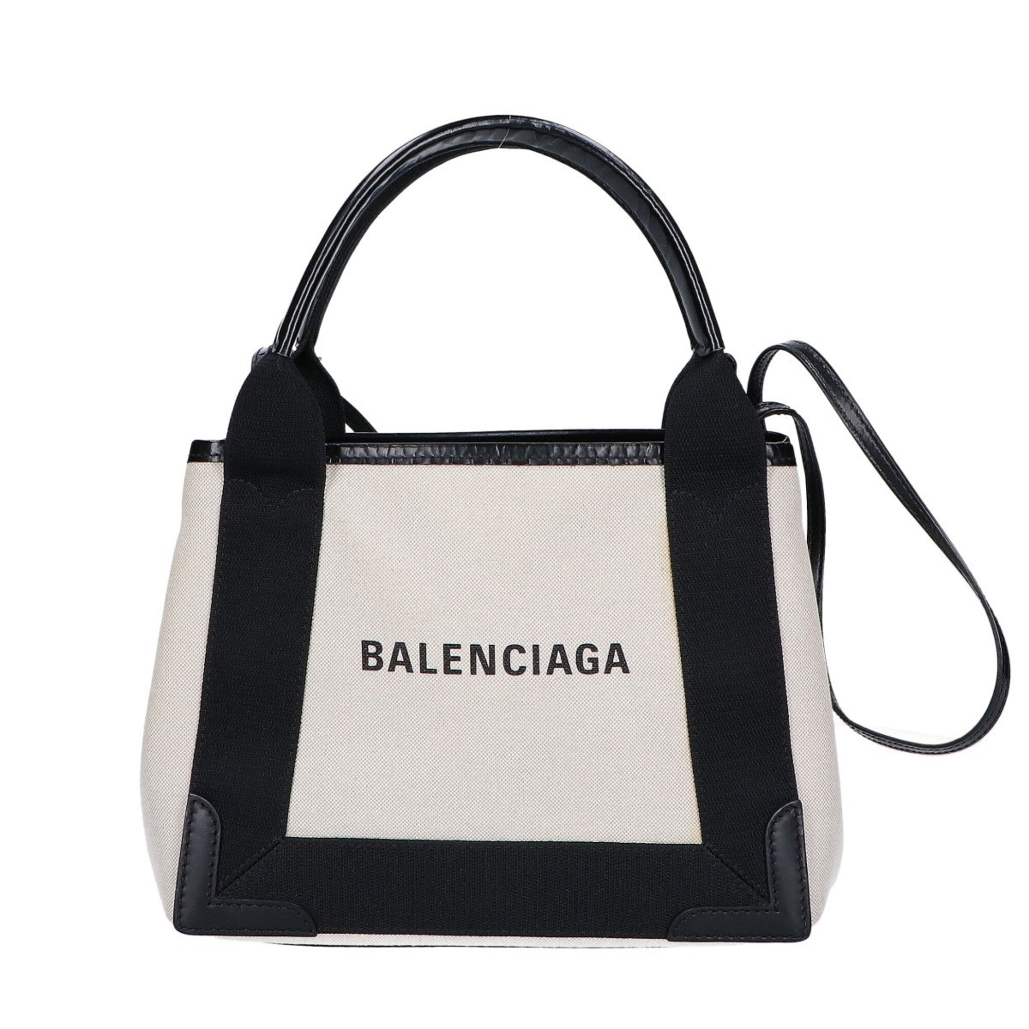 Balenciaga Black Ivory Canvas Handbag (Pre-Owned)
