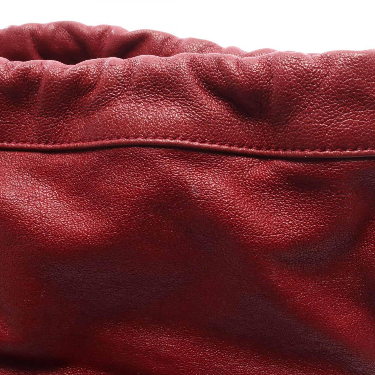 Gucci Red Color Leather Handbag Shoulder Bag (Pre-Owned)