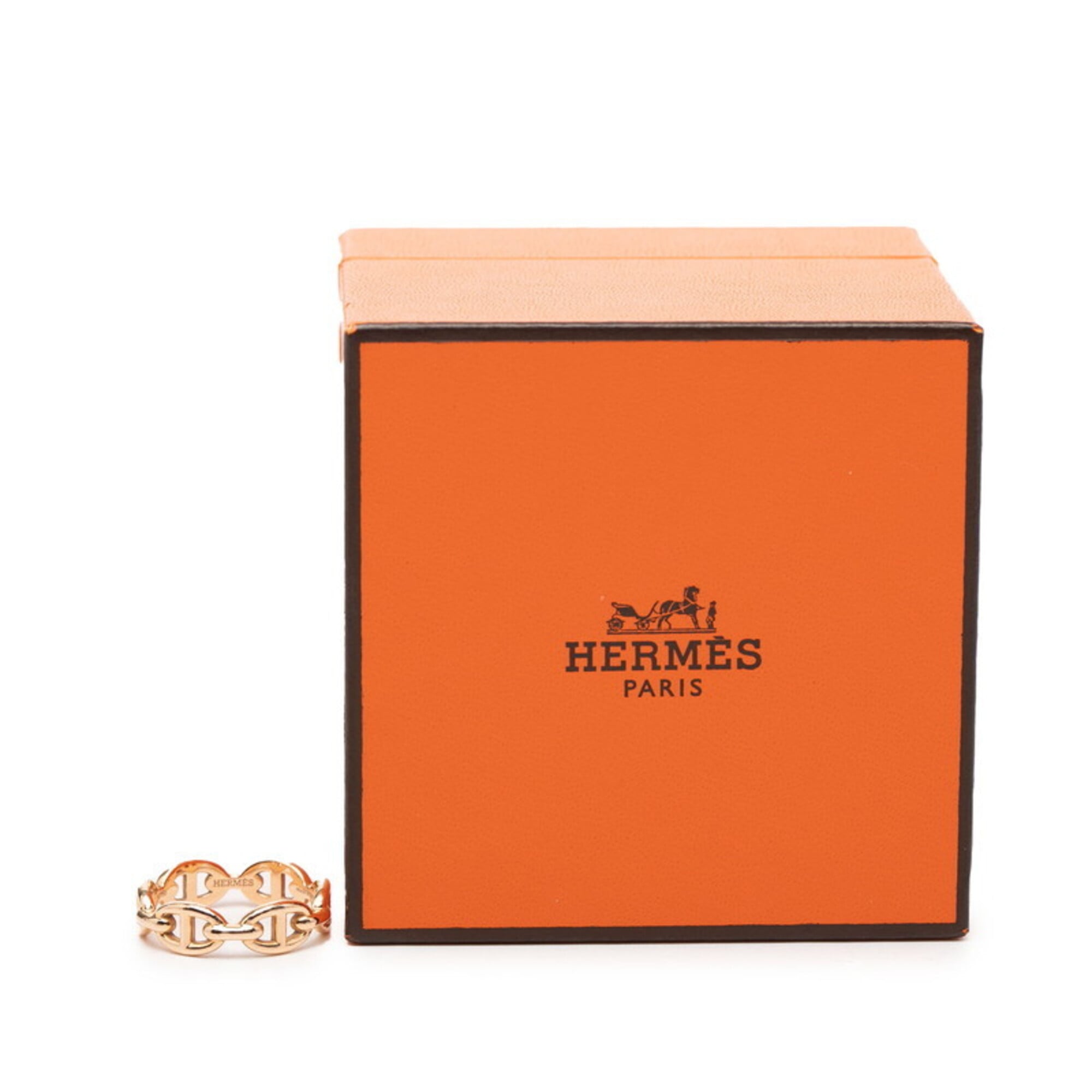 Hermes Pink Gold (18K) Band Ring (Pre-Owned)