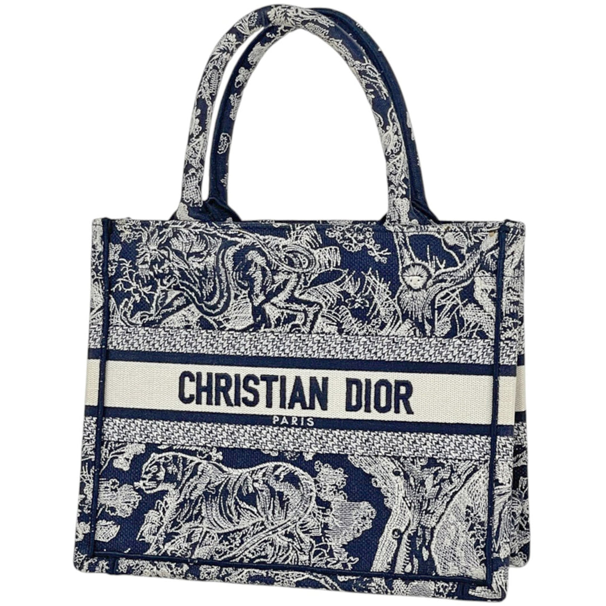 Christian Dior Navy Canvas Tote Bag (Pre-Owned)