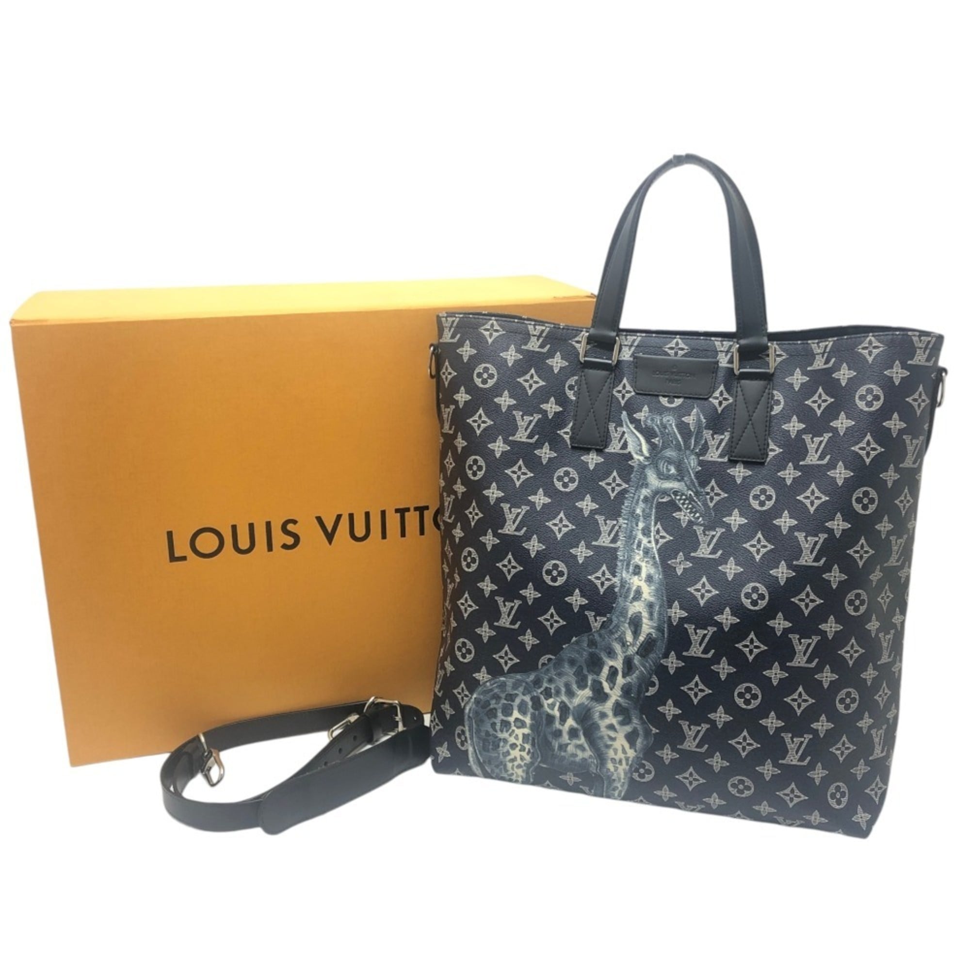 Louis Vuitton Navy Monogram Canvas Tote Bag (Pre-Owned)