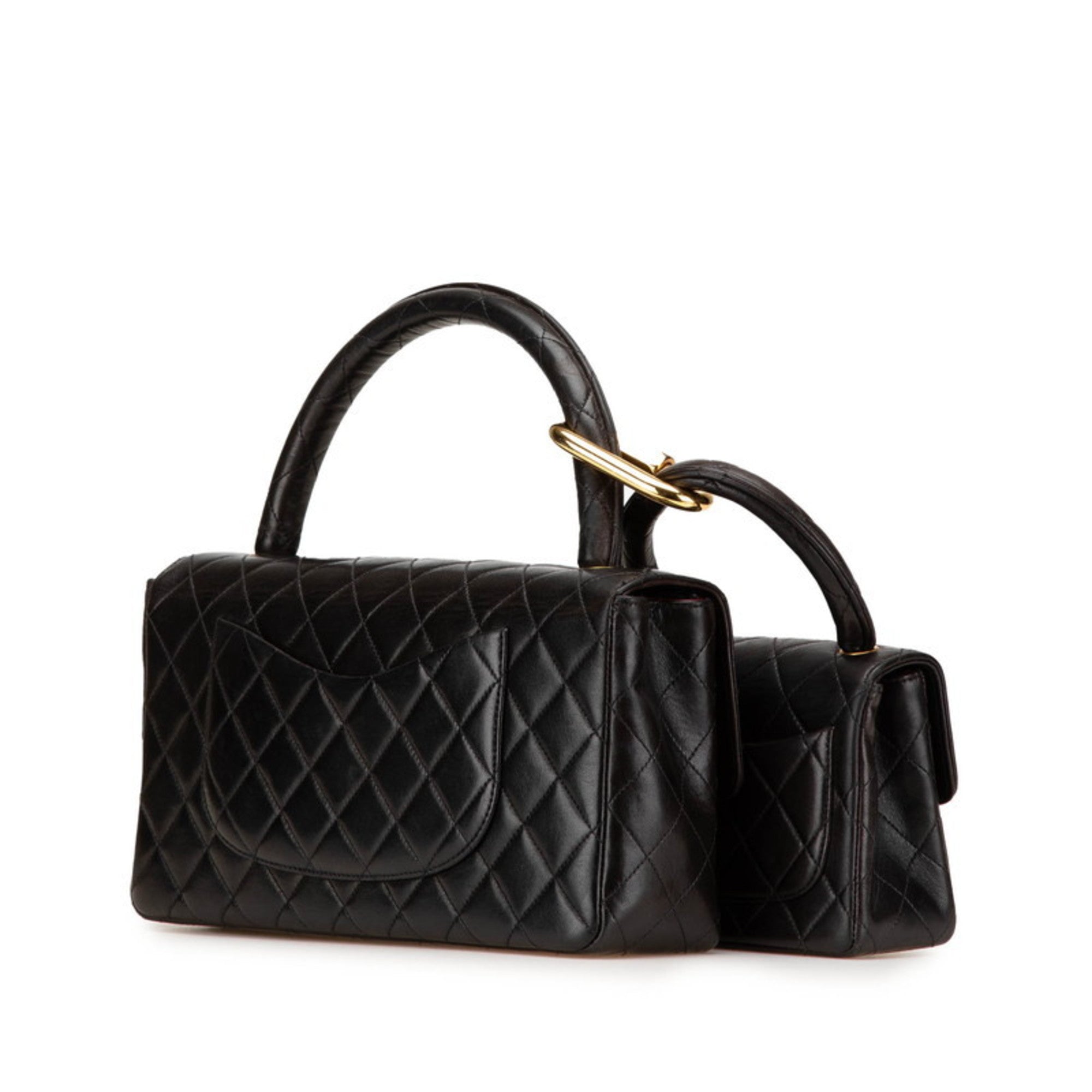 Chanel Black Leather Handbag (Pre-Owned)