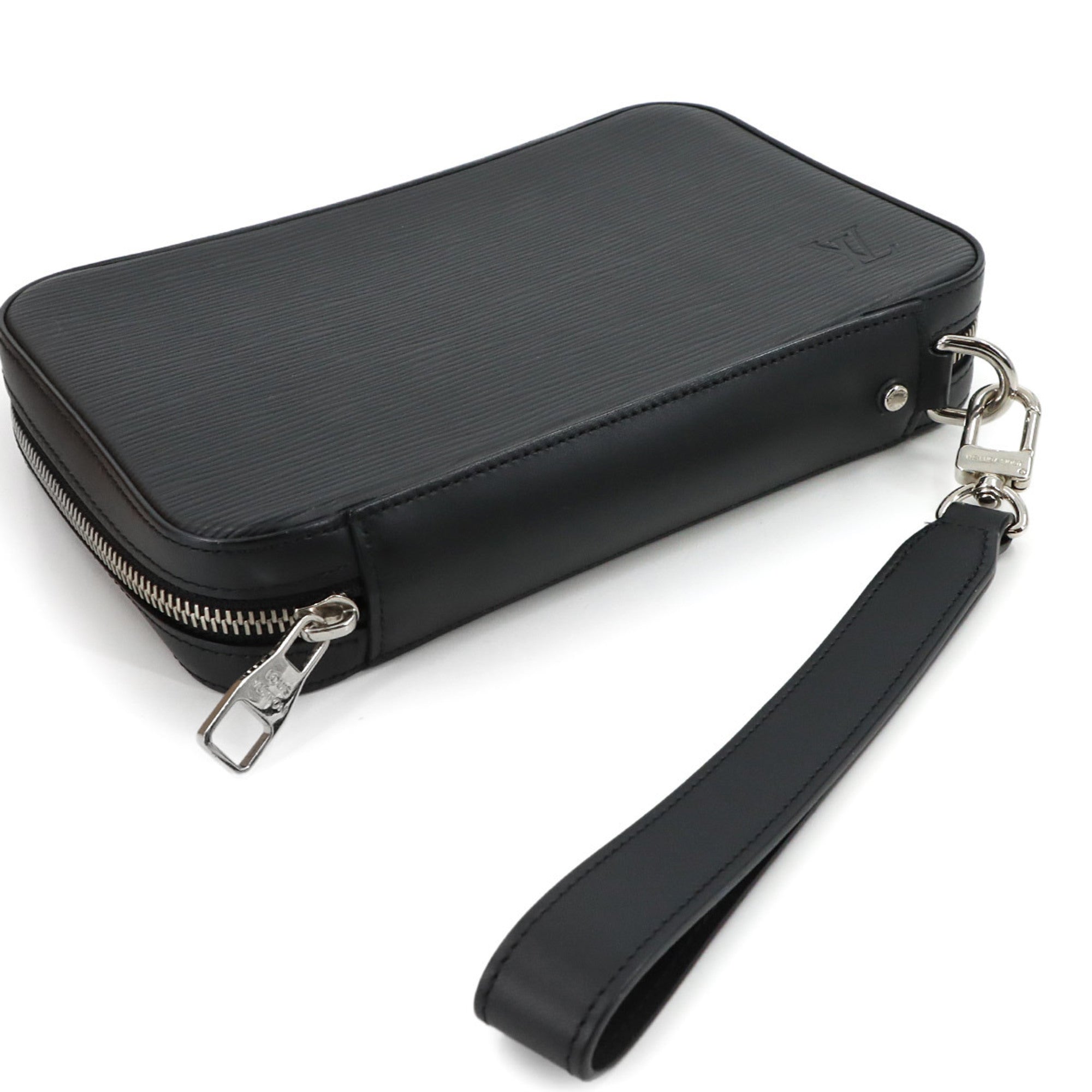 Louis Vuitton Black Noir Epi Leather Long Wallet (Bi-Fold) (Pre-Owned)