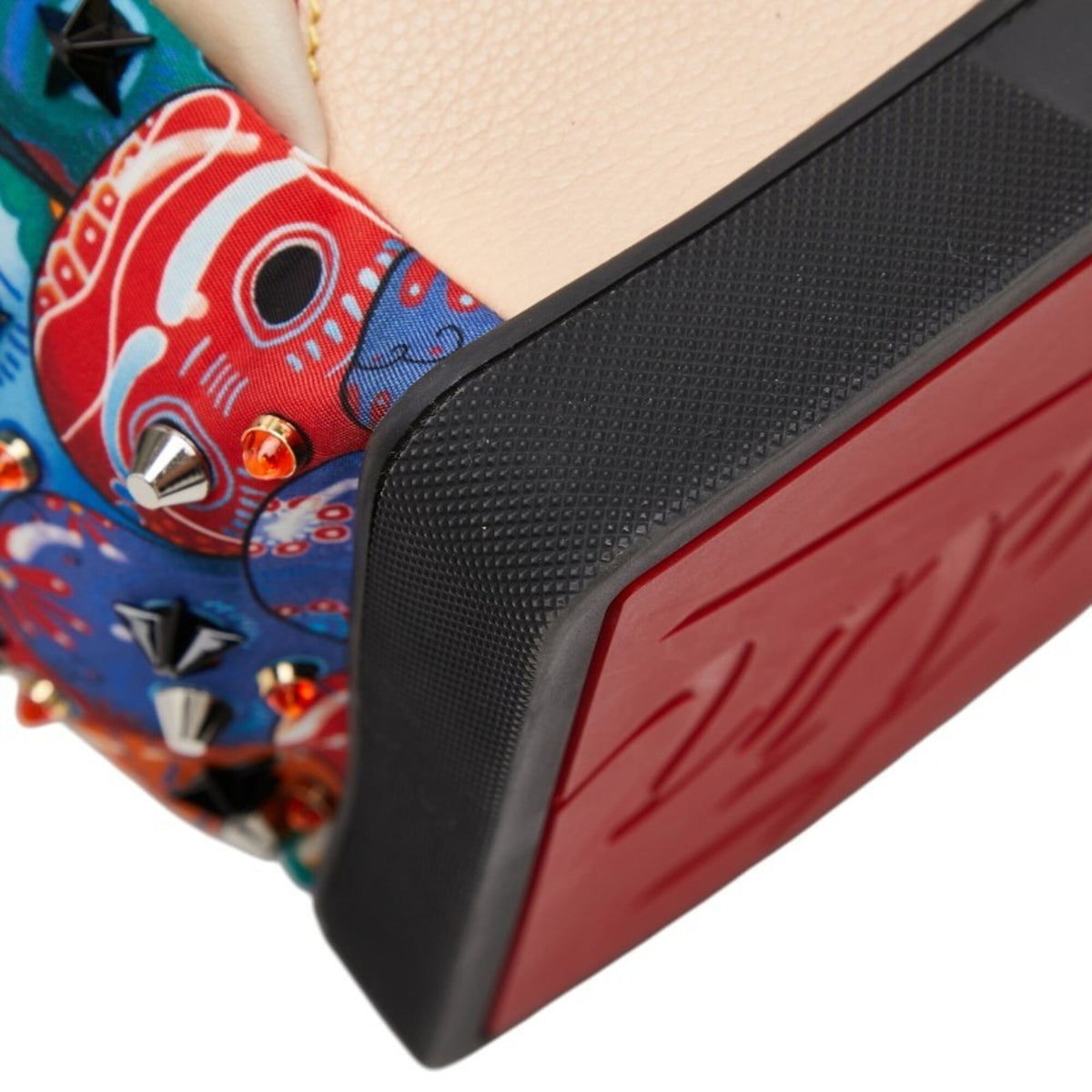 Christian Louboutin Multi-Color Nylon Leather Rubber Backpack (Pre-Owned)