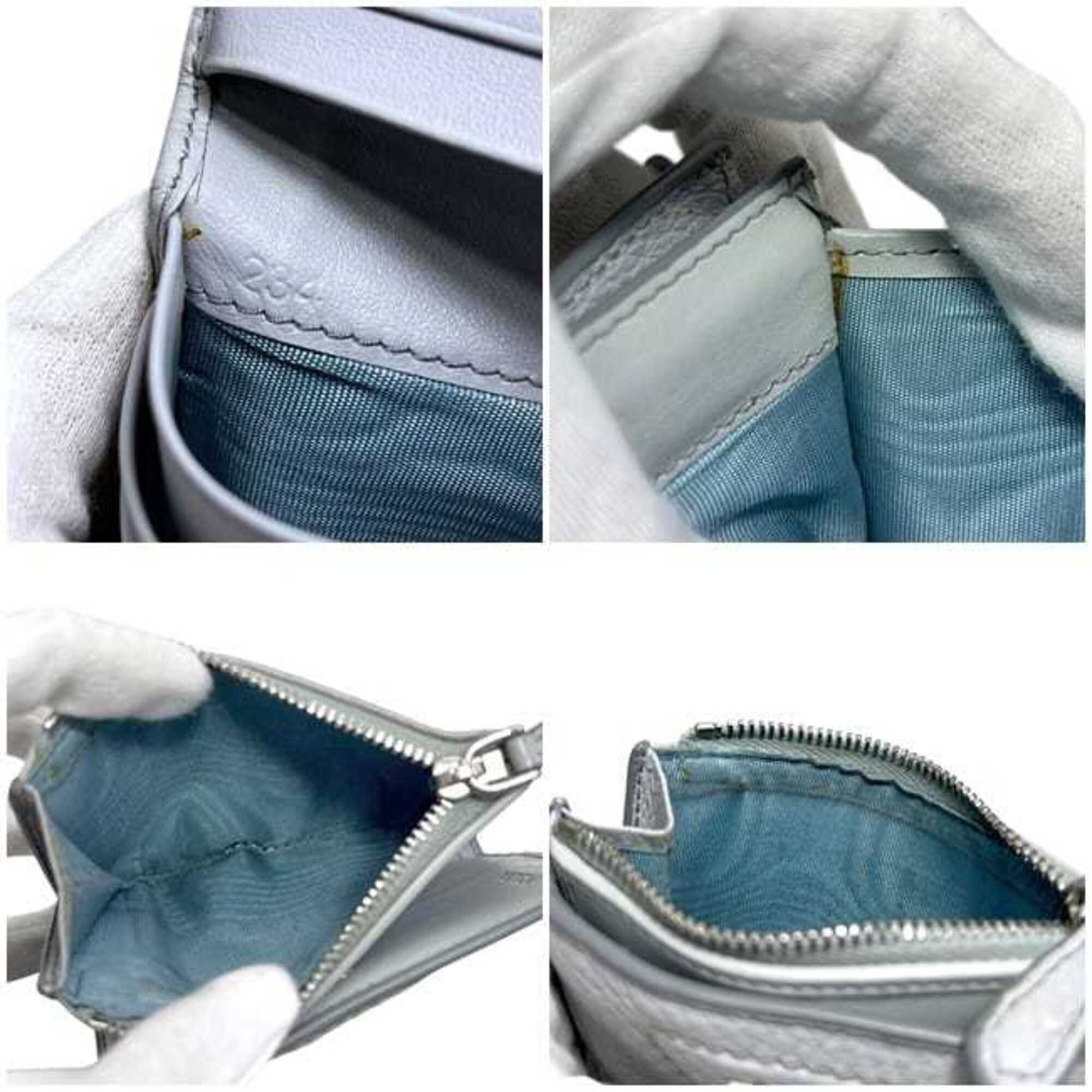 Prada Gray Leather Wallet (Bi-Fold) (Pre-Owned)