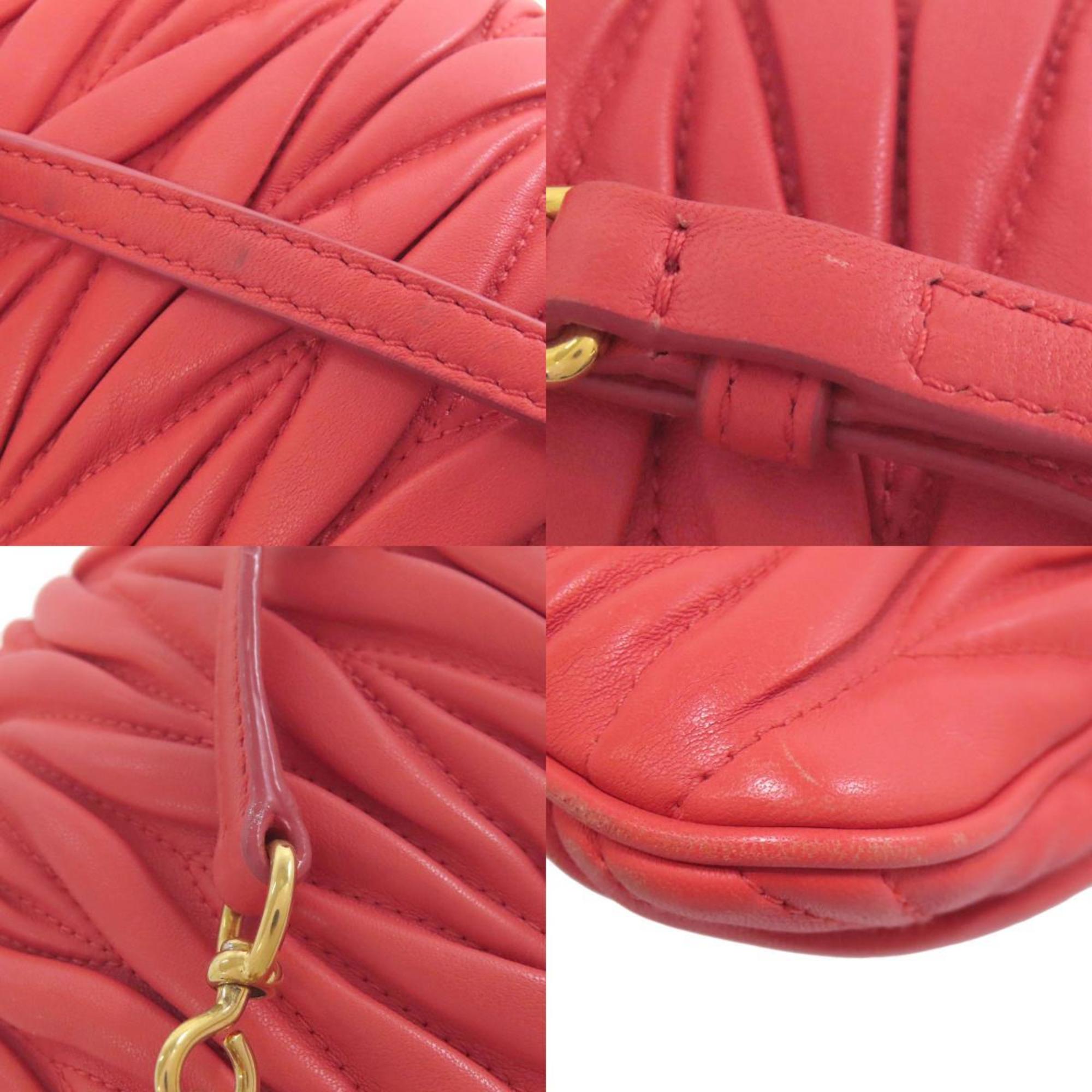 Miu Miu Orange Leather Shoulder Bag (Pre-Owned)