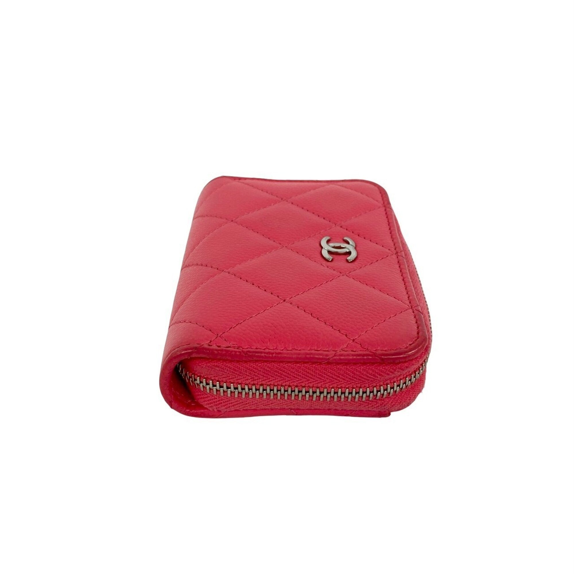 Chanel Pink Grained Calfskin Coin Purse/Coin Case (Pre-Owned)