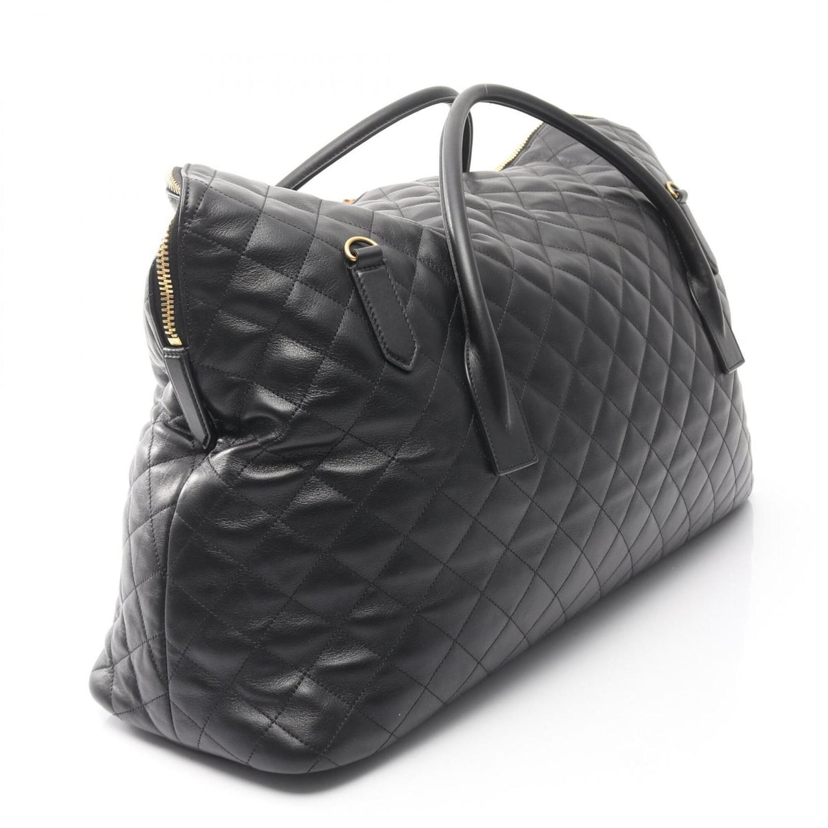 Saint Laurent Black Leather Boston Bag Handbag (Pre-Owned)