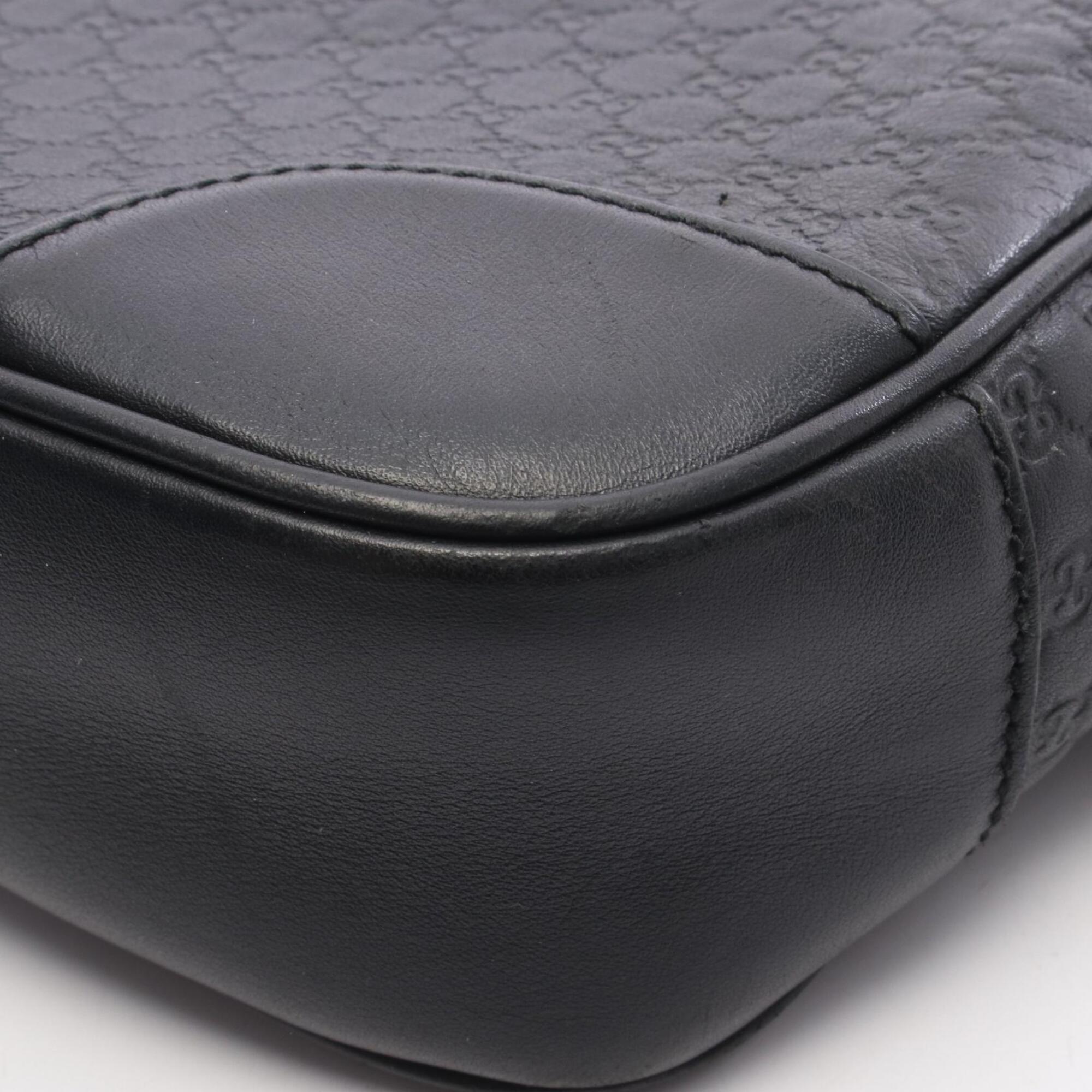 Gucci Black Leather Handbag Shoulder Bag (Pre-Owned)