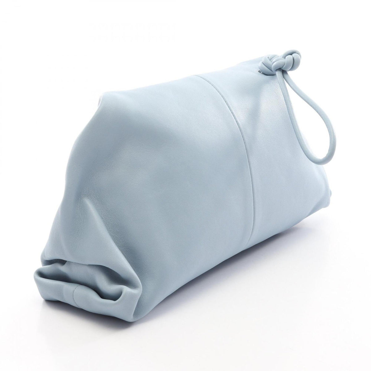 Bottega Veneta Blue Leather Clutch Bag Handbag (Pre-Owned)