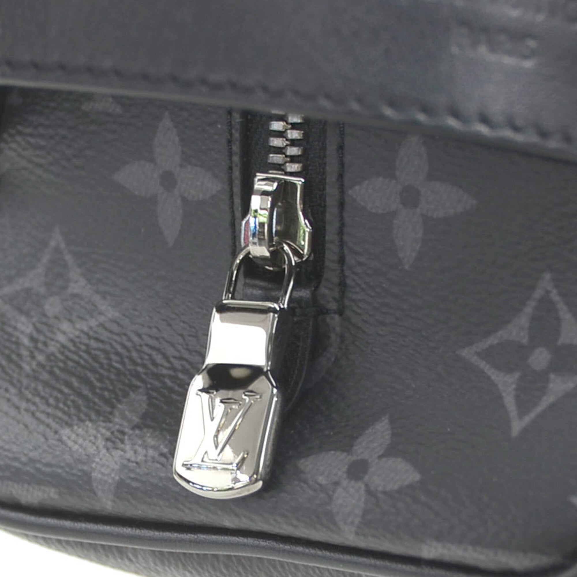 Louis Vuitton Black Gray Pvc Clutch Bag (Pre-Owned)