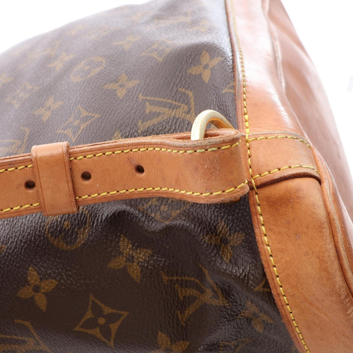 Louis Vuitton Brown Coated Canvas Leather Backpack Handbag (Pre-Owned)