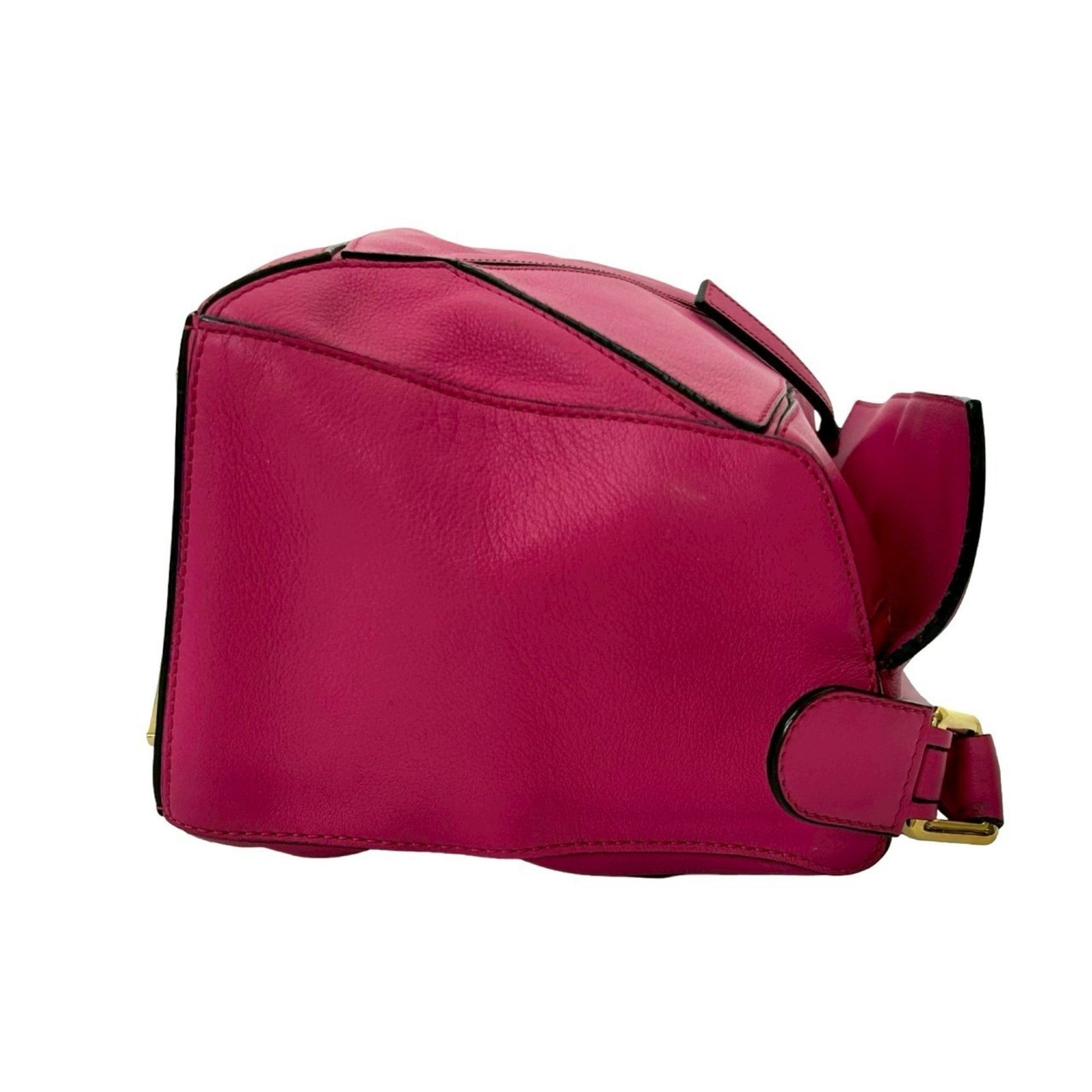 Loewe Pink Leather Boston Bag Handbag Shoulder Bag (Pre-Owned)