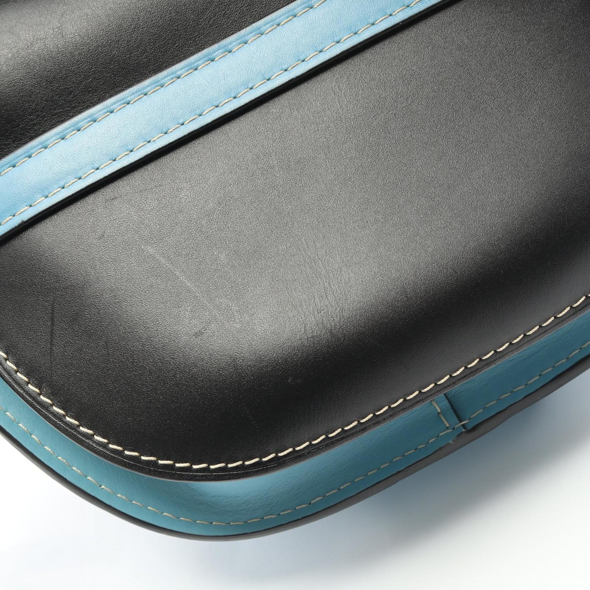 Loewe Black Blue Leather Shoulder Bag (Pre-Owned)
