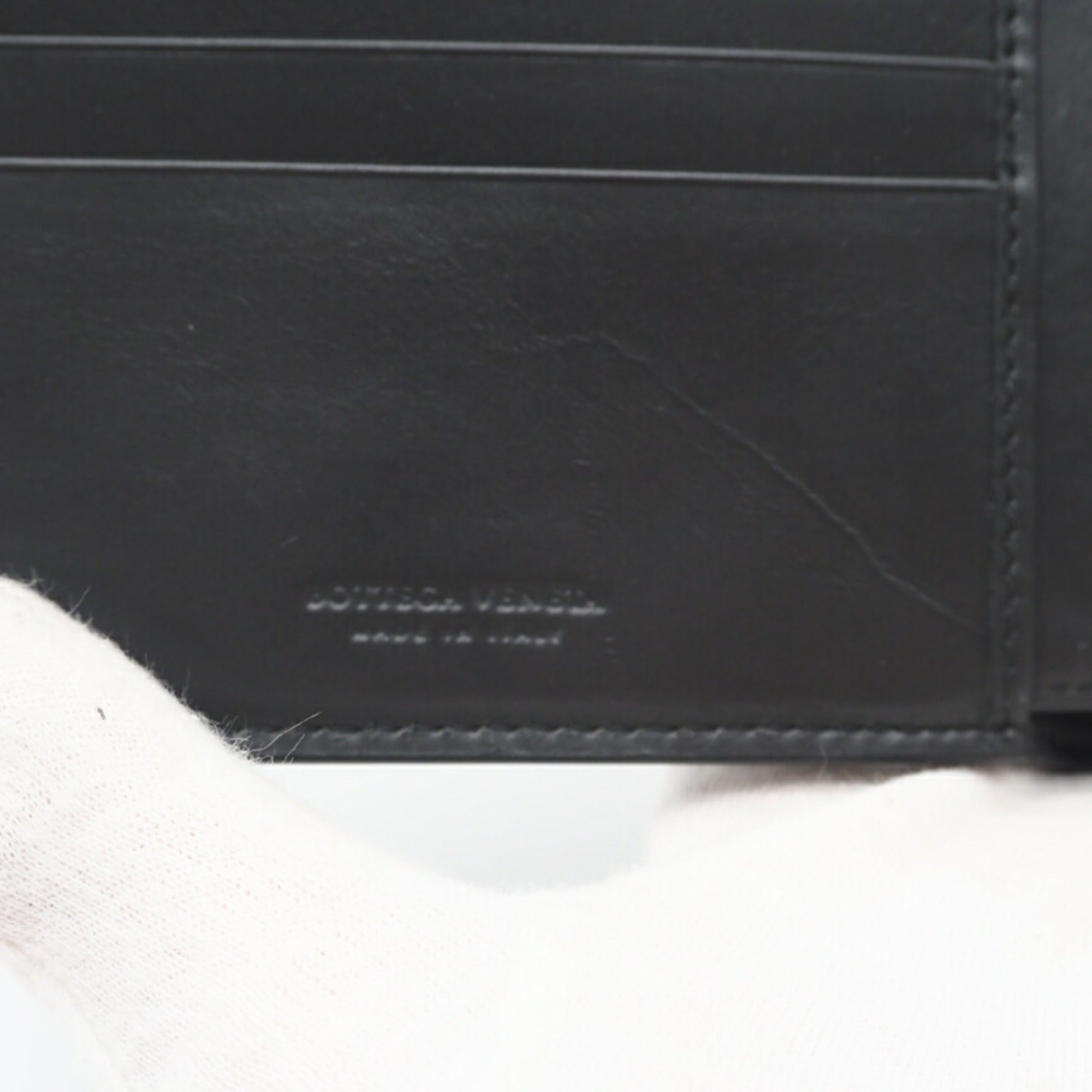 Bottega Veneta Intrecciato Gray Leather Wallet (Bi-Fold) (Pre-Owned)
