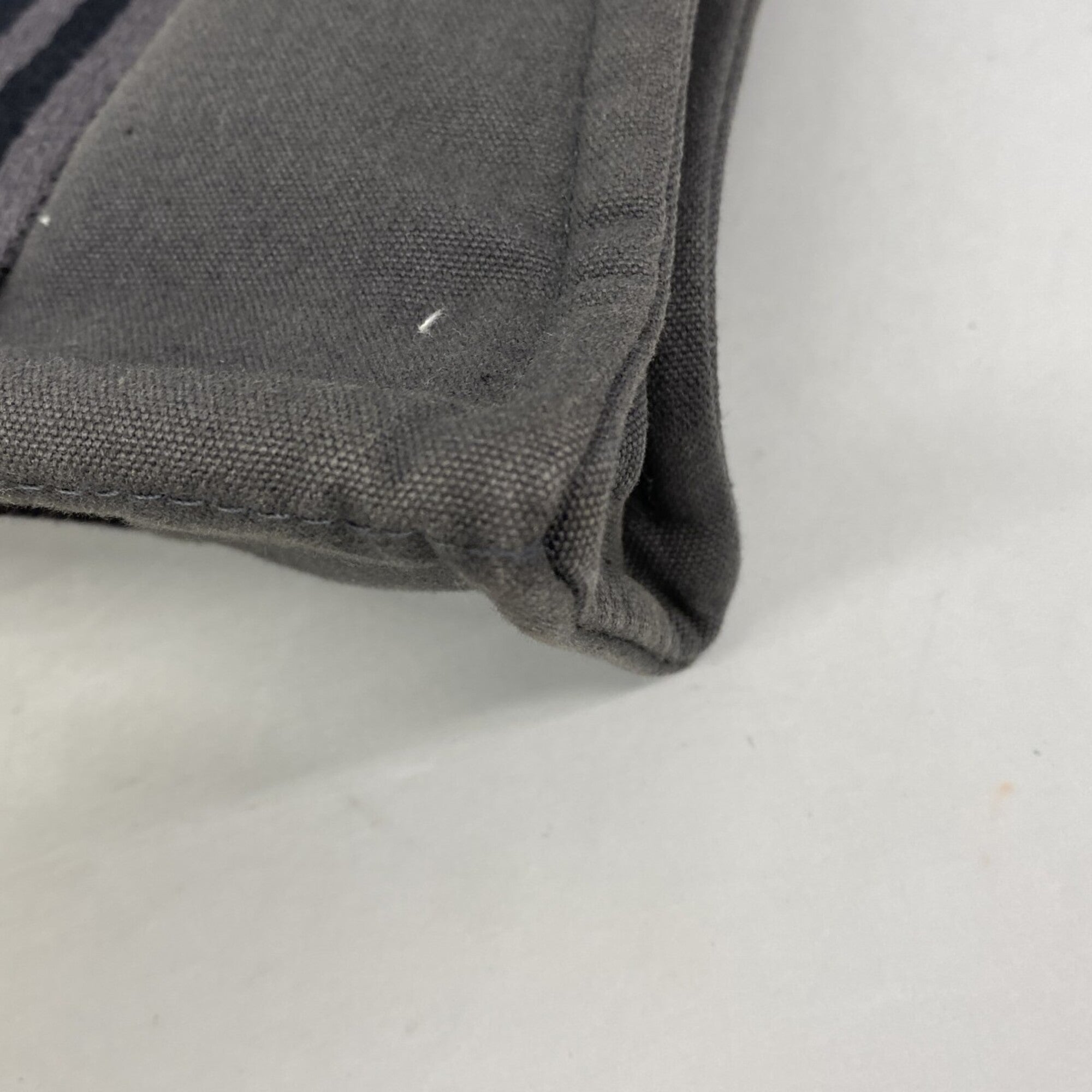 Hermes Gray Canvas Handbag (Pre-Owned)